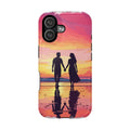 iPhone 17 Romantic Sunset Couple Phone Case — Impact-Resistant Protective Cover