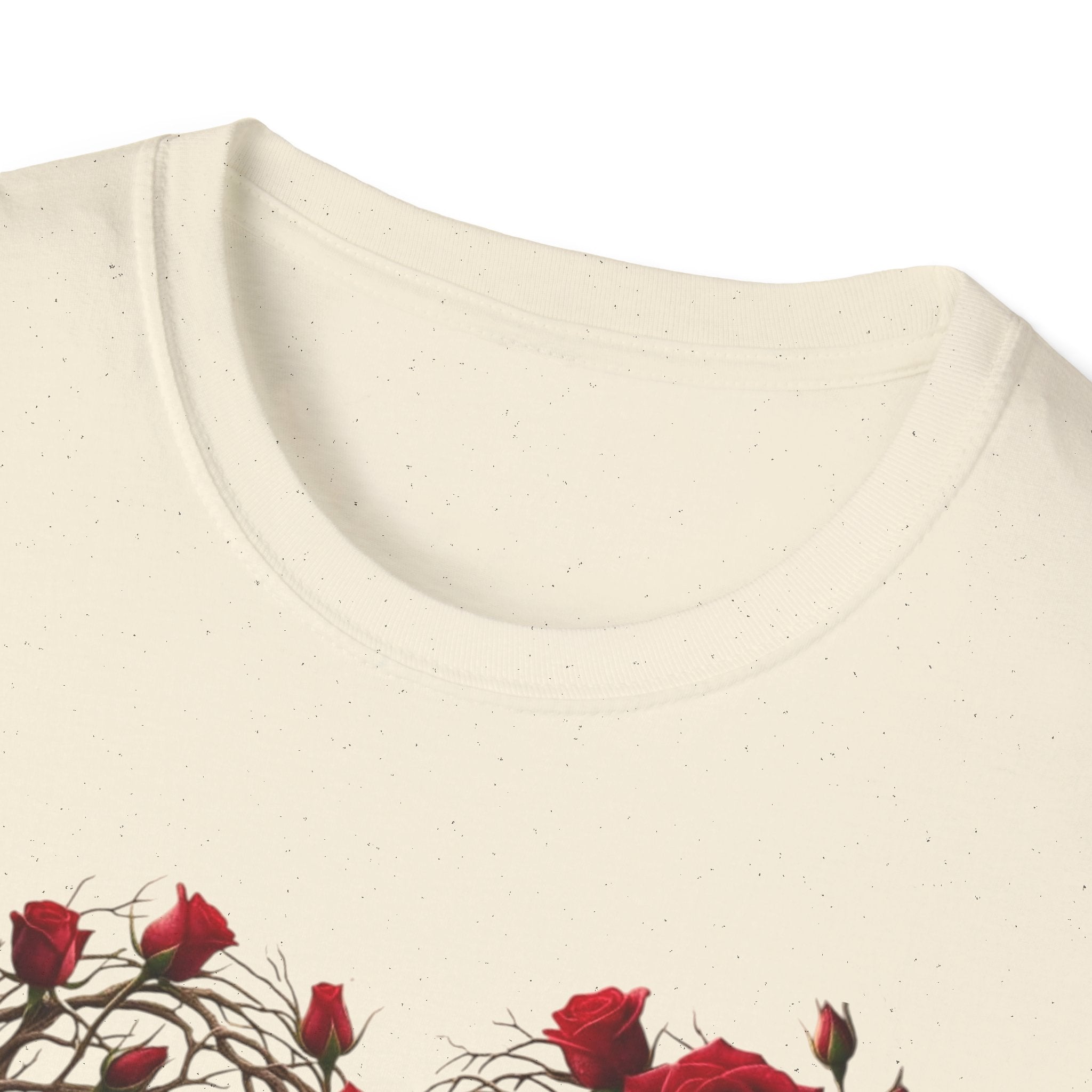 Rose Vine Heart T-Shirt — Heart of Vines with Red Roses