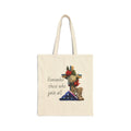 Memorial Tribute Tote Bag — Folded Flag, Combat Boots & Cross with Red Roses