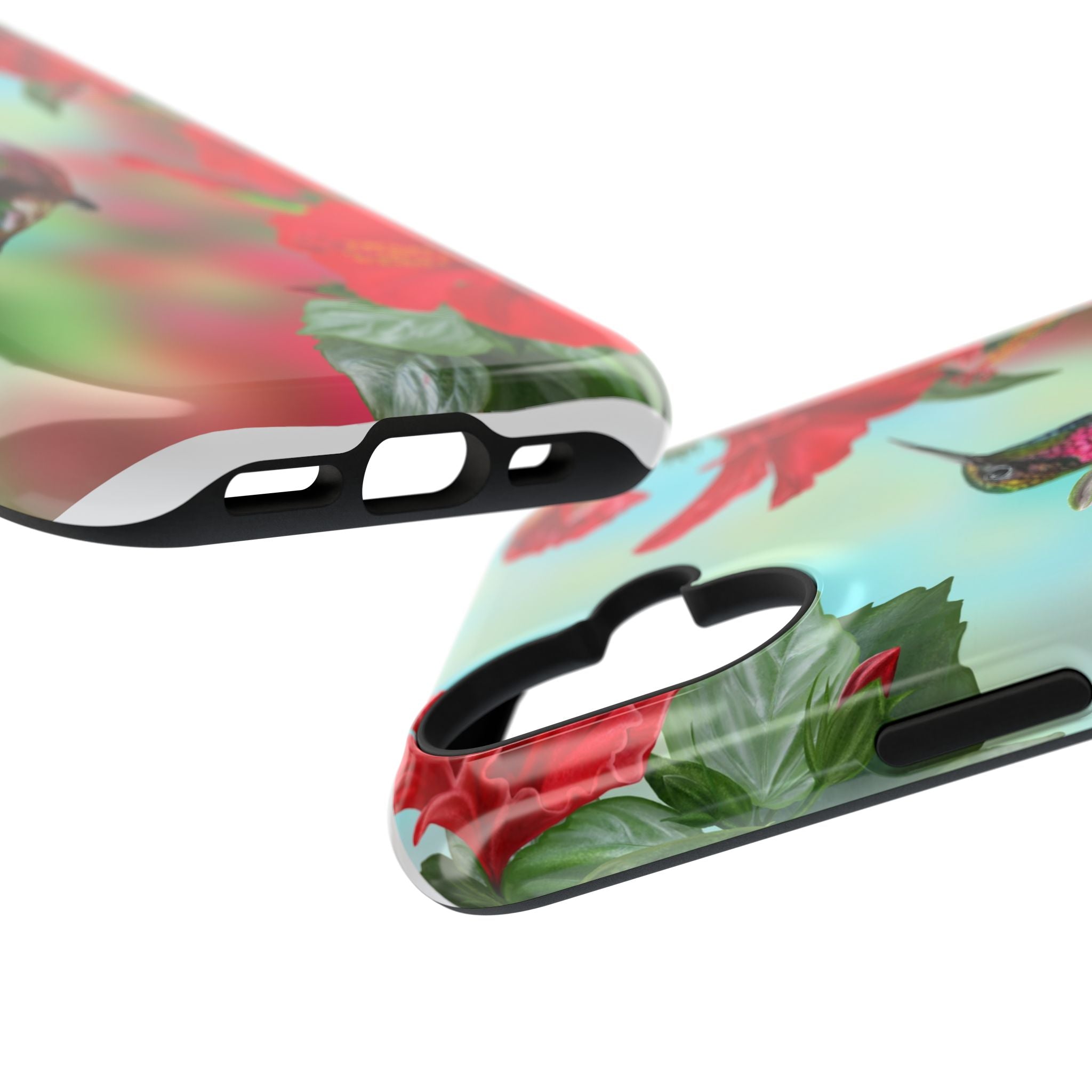 iPhone 17 Hummingbird & Hibiscus Impact-Resistant Phone Case