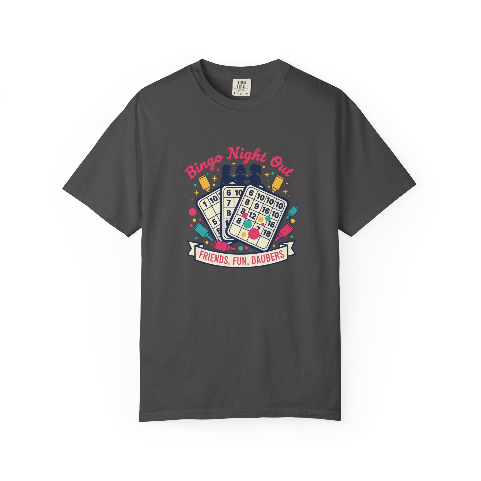 Bingo Night Out T-Shirt — Friends, Fun, Daubers Retro Game Night Tee