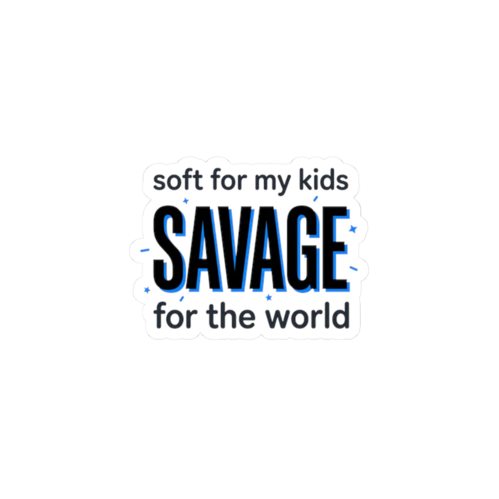 Savage Mom Sticker | Minimal Typographic Mother’s Day, Mama Identity