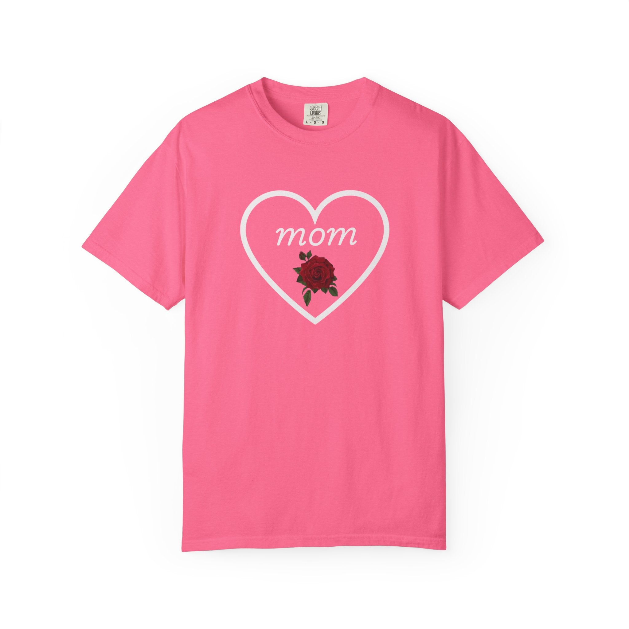 Rose Heart T‑Shirt — Mom Floral Graphic Tee