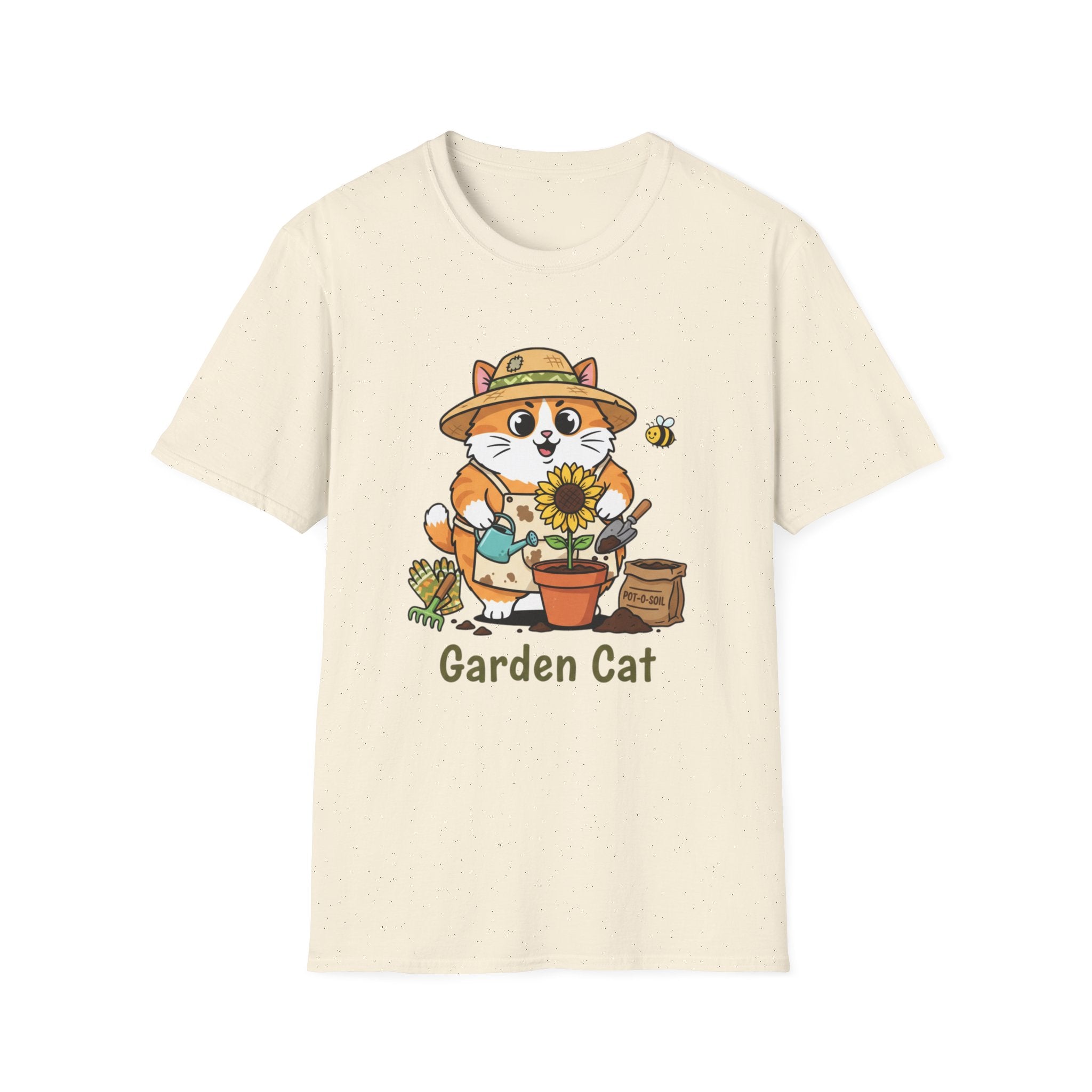 Garden Cat T-Shirt — Cute Gardener Cat Graphic Tee