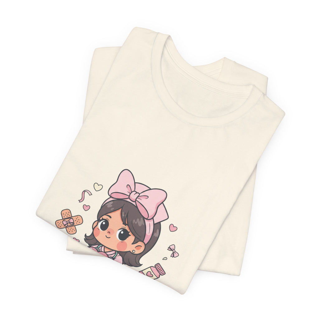 Cute Nurse Graphic Tee | Coquette medical pastel kawaii nurse merch