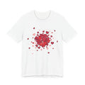 Heart Rose T-Shirt — Red Floral Heart Bouquet Tee