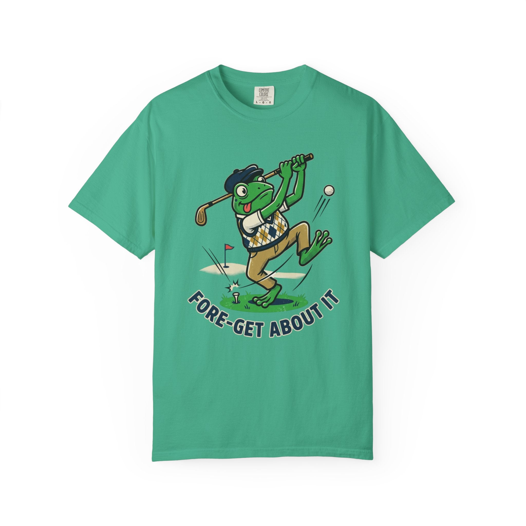Golf Frog T-Shirt — “Fore-get About It” Funny Golf Graphic Tee