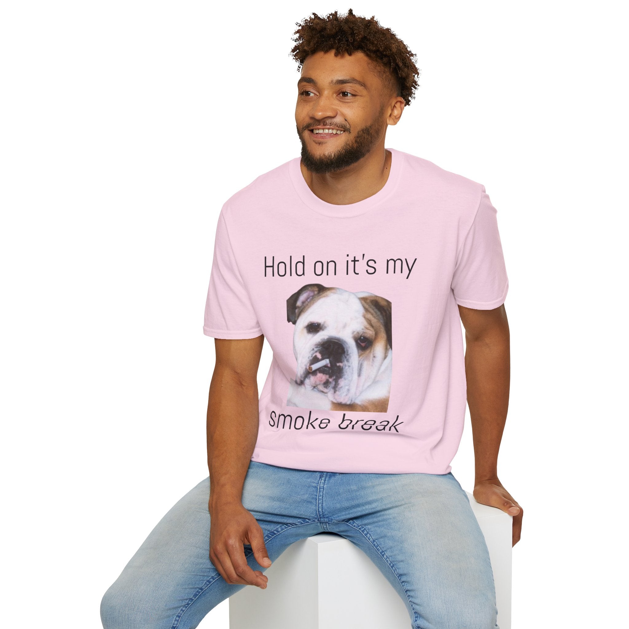 Funny Smoking Bulldog T-Shirt — Humorous Bulldog Graphic Tee