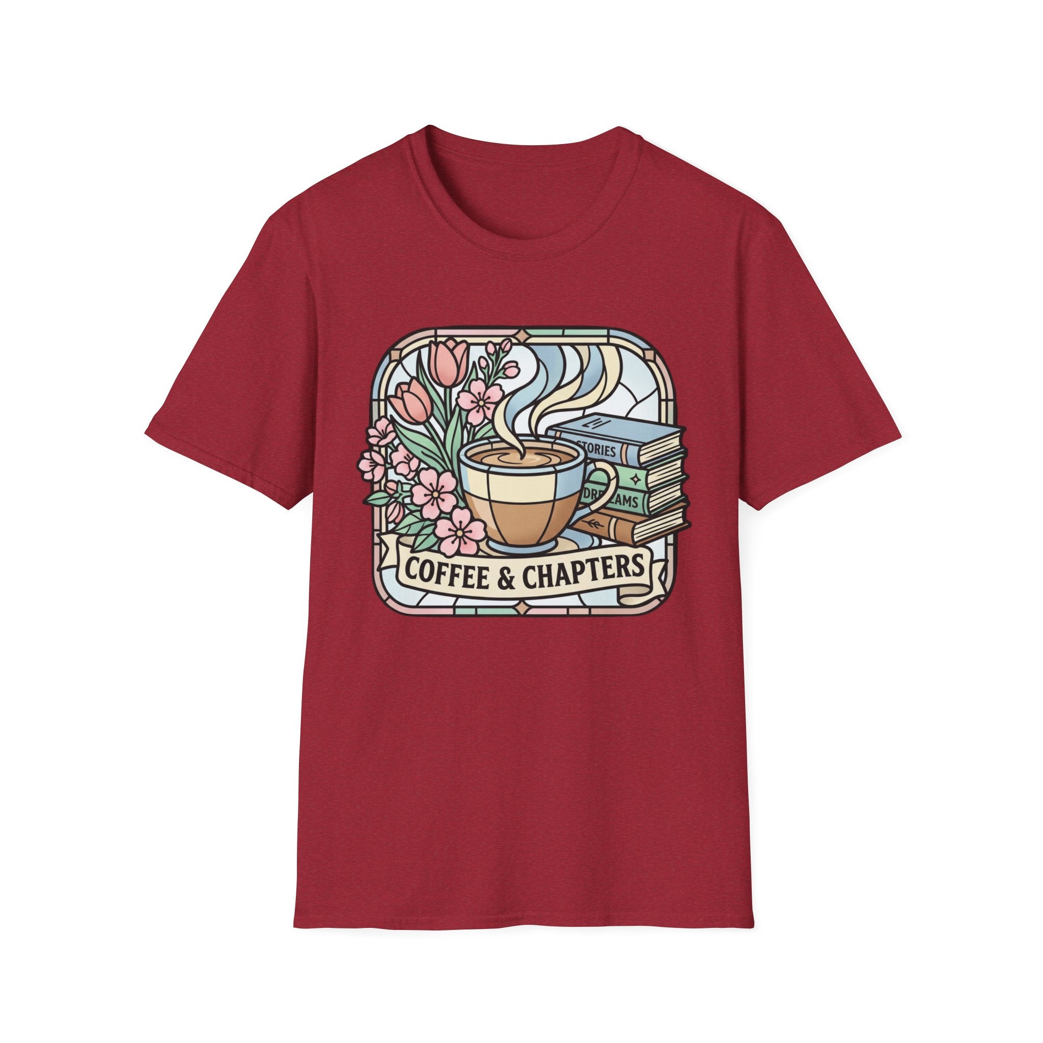 T-Shirt — "Coffee & Chapters" Cozy Book Lover Tee