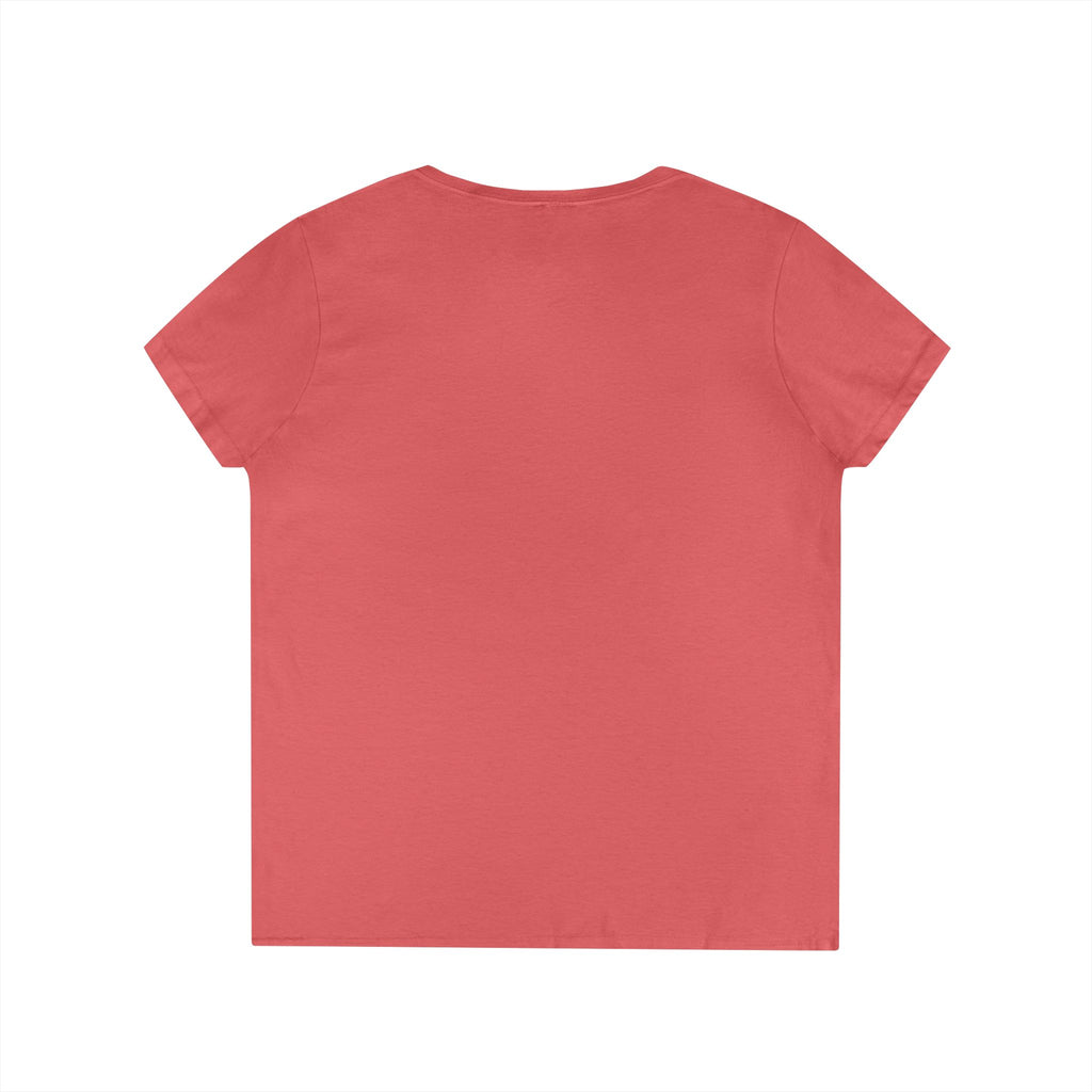 Mom Faux Love V-Neck T-Shirt —Faux Floral Heart "Love" Mother's Day Tee