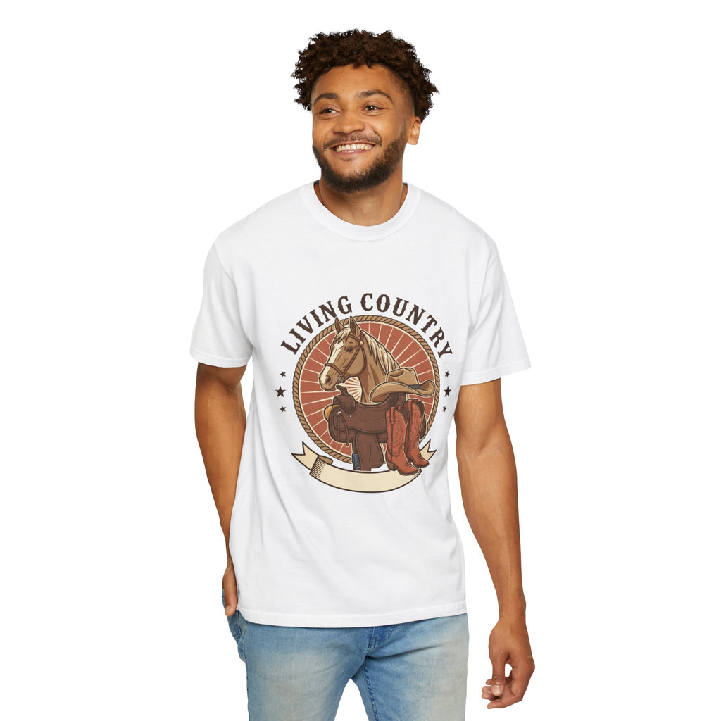 Living Country Horse T-Shirt — Rustic Western Rodeo Graphic Tee