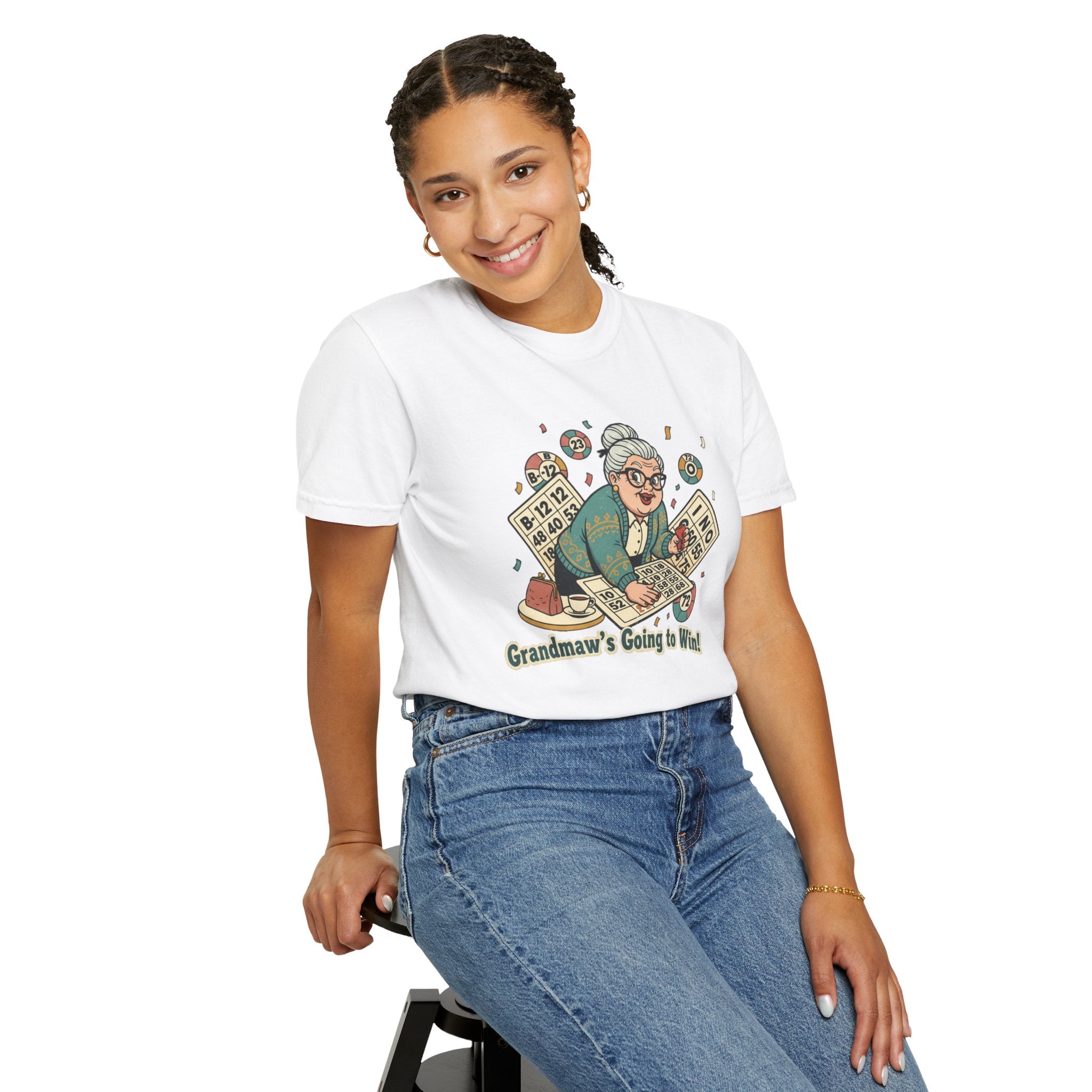Grandmaw Playing Bingo T-Shirt — Funny Bingo Grandma Tee