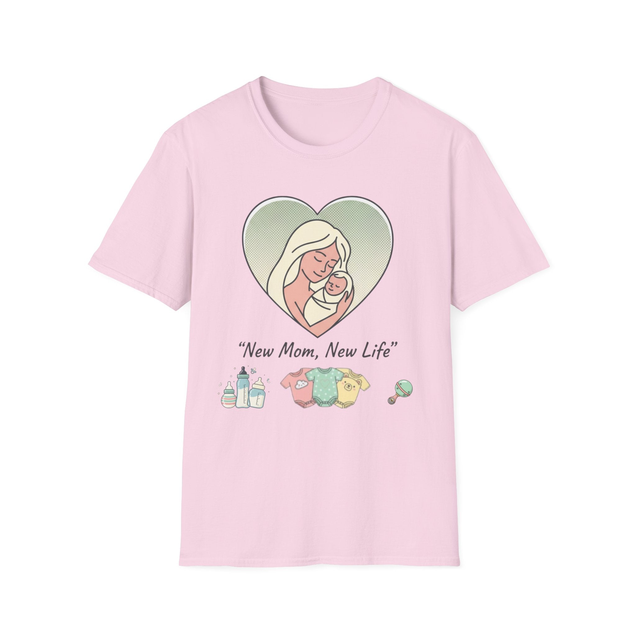 New Baby New Mom T-Shirt — New Life Announcement Tee