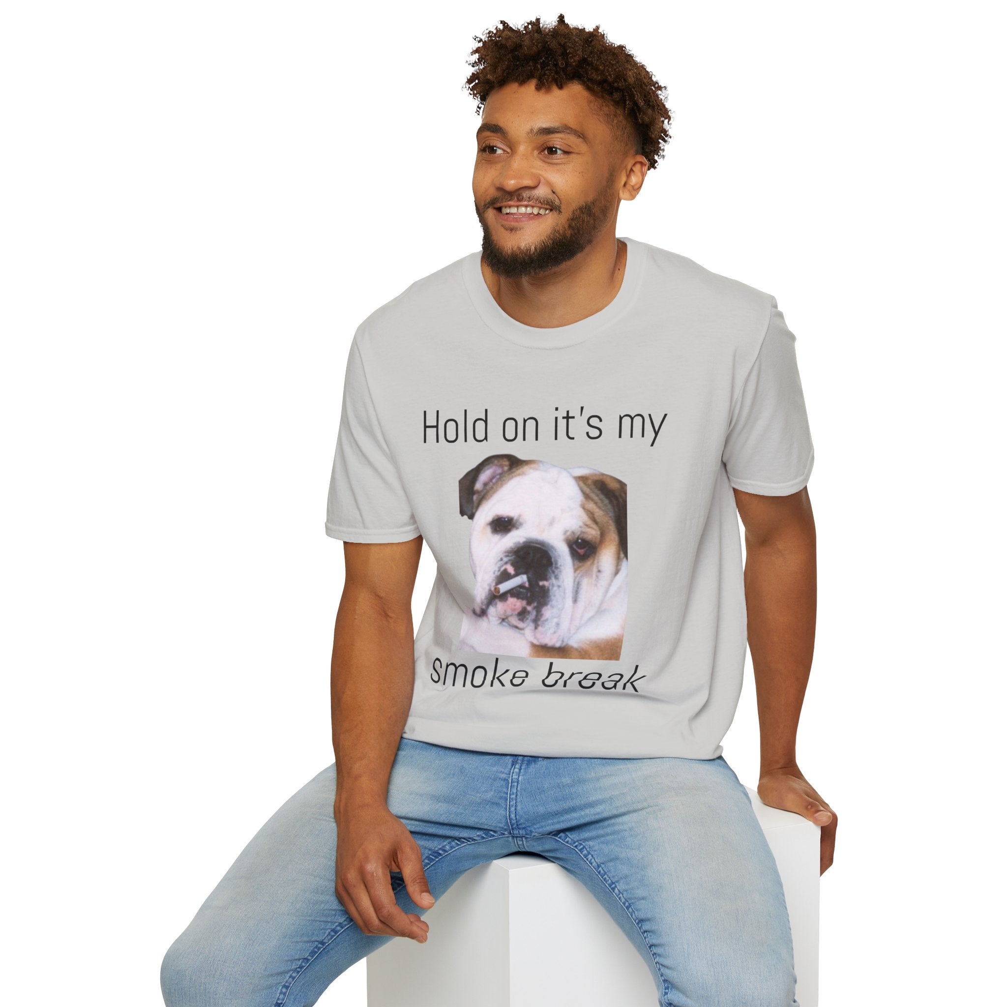 Funny Smoking Bulldog T-Shirt — Humorous Bulldog Graphic Tee
