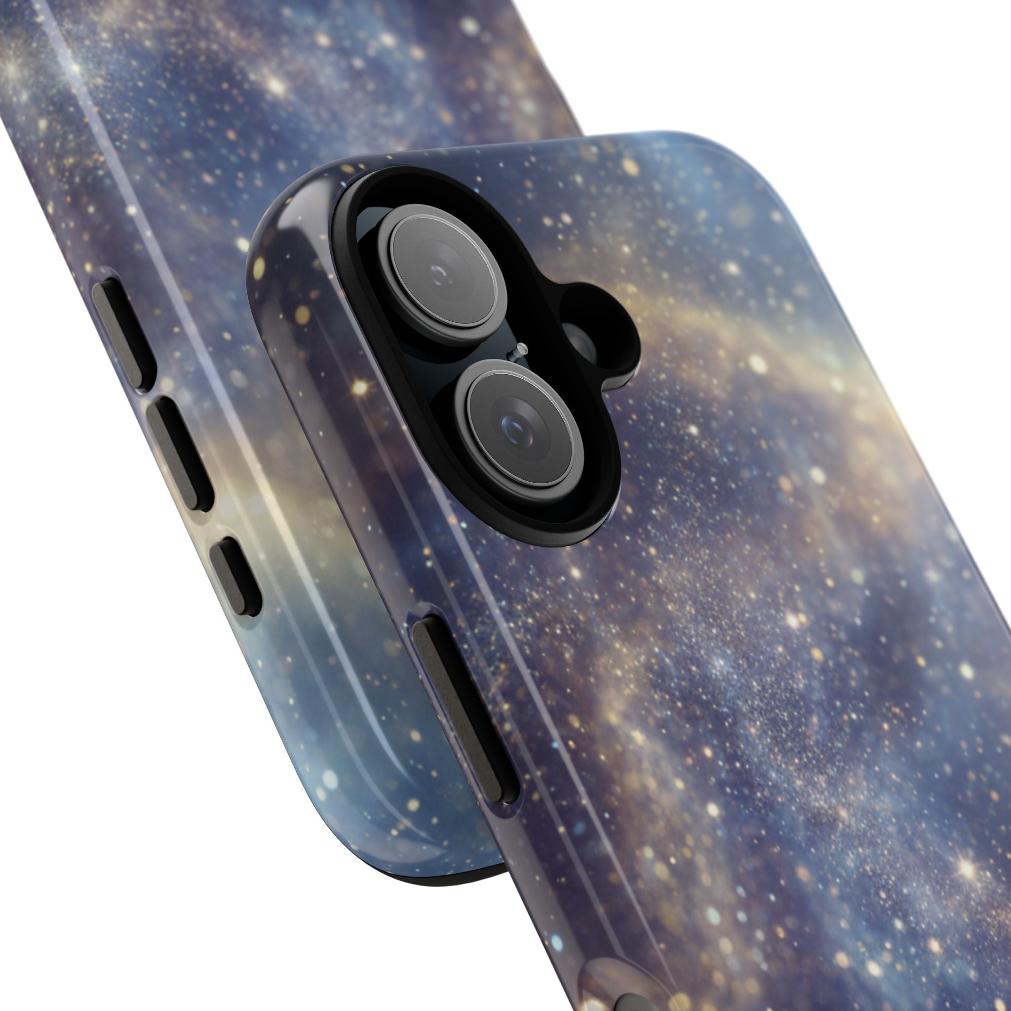 iPhone 16 Galaxy Sparkle Tough Phone Case — Protective Cosmic Nebula Design