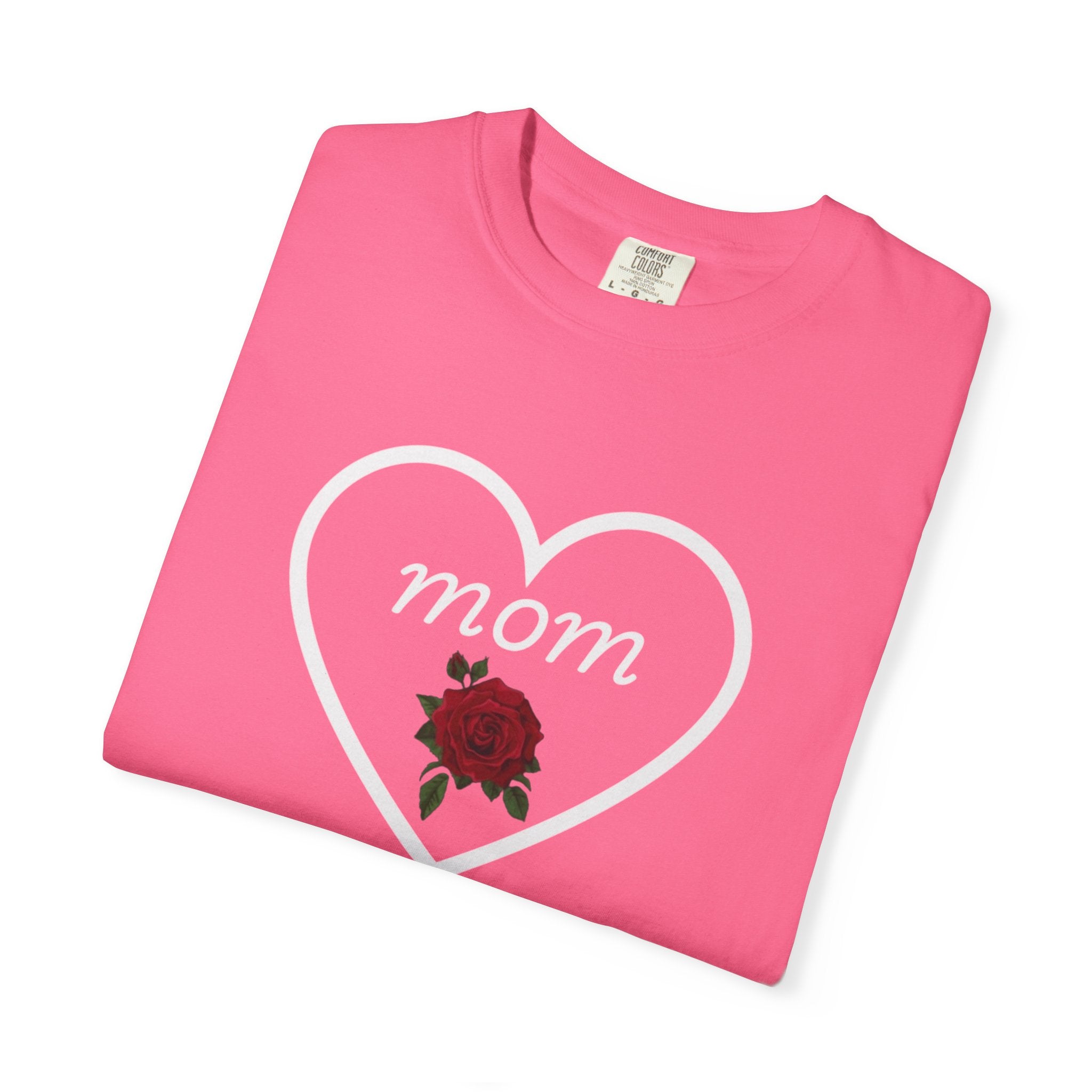 Rose Heart T‑Shirt — Mom Floral Graphic Tee