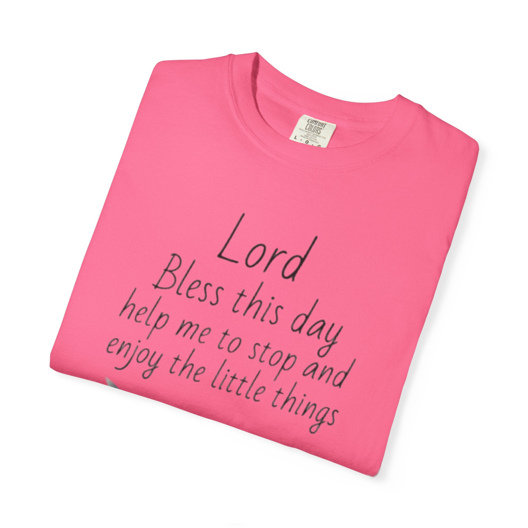 Christian Floral T‑Shirt — “Lord Bless This Day” Inspirational Prayer Tee