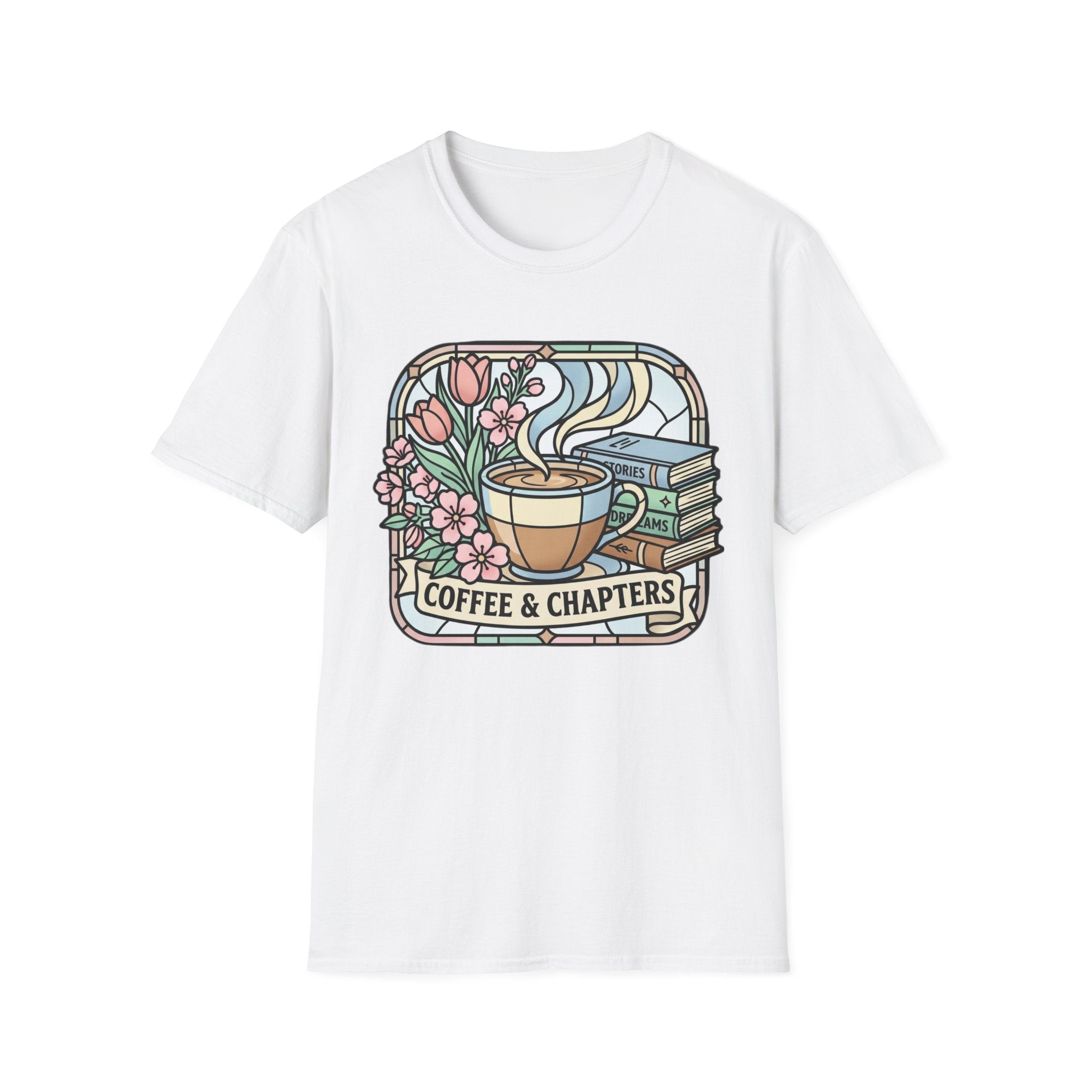 T-Shirt — "Coffee & Chapters" Cozy Book Lover Tee