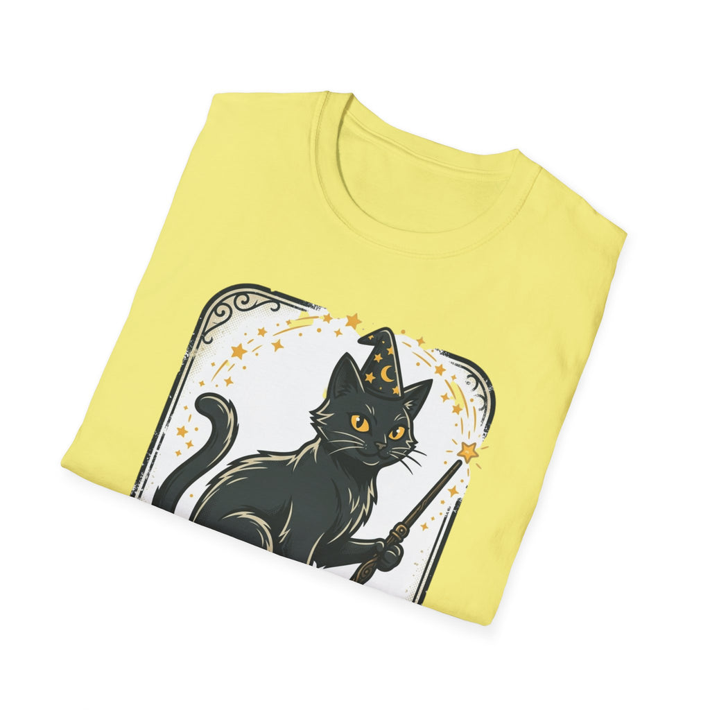Magician Cat T-Shirt — "The Mysterious Cat" Cute Black Cat Magic Graphic Tee