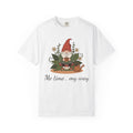 Gnome Garden T-Shirt — Cute Floral Gnome Tee for Gardeners & Nature Lovers