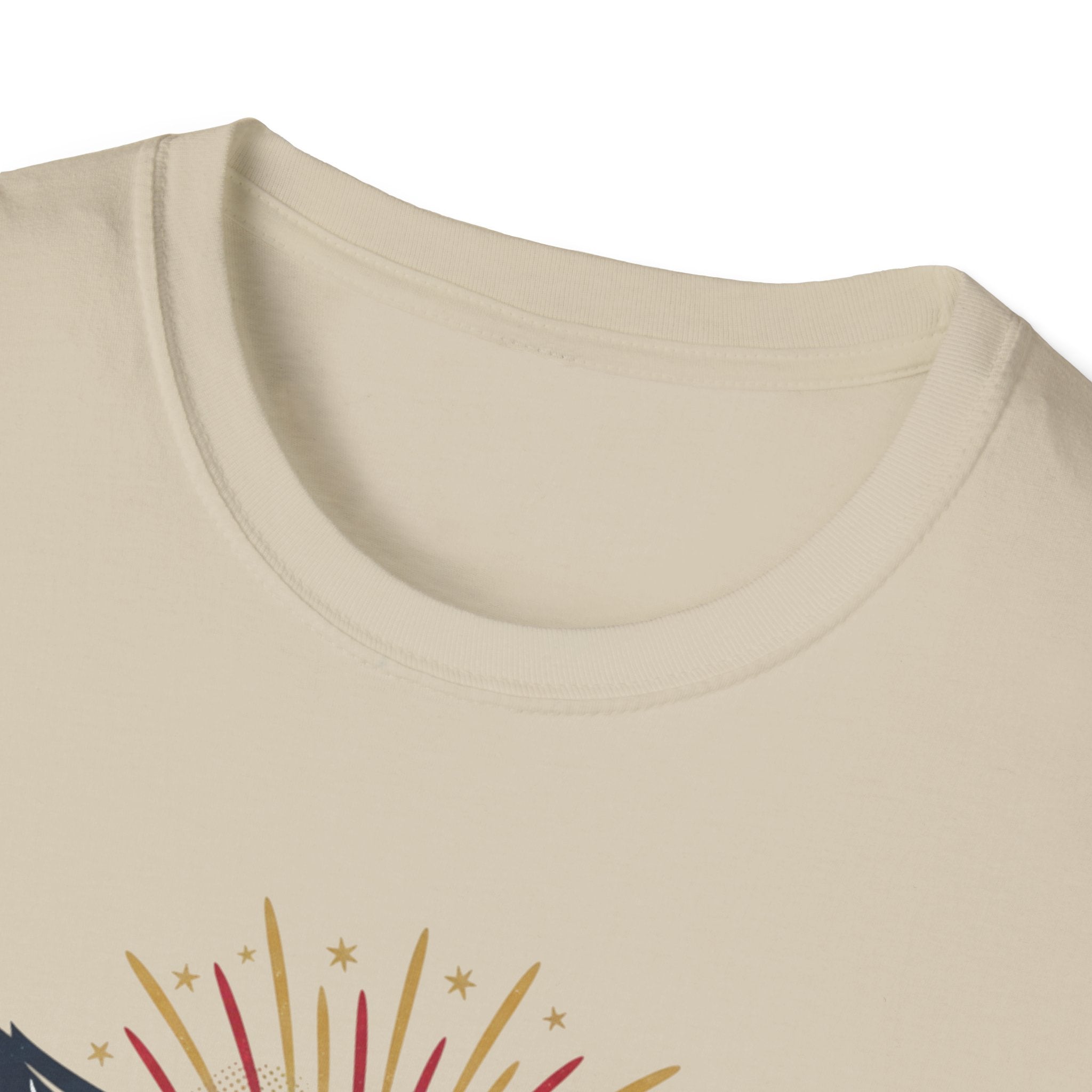 Patriotic Eagle T-Shirt — American Flag & Fireworks Graphic