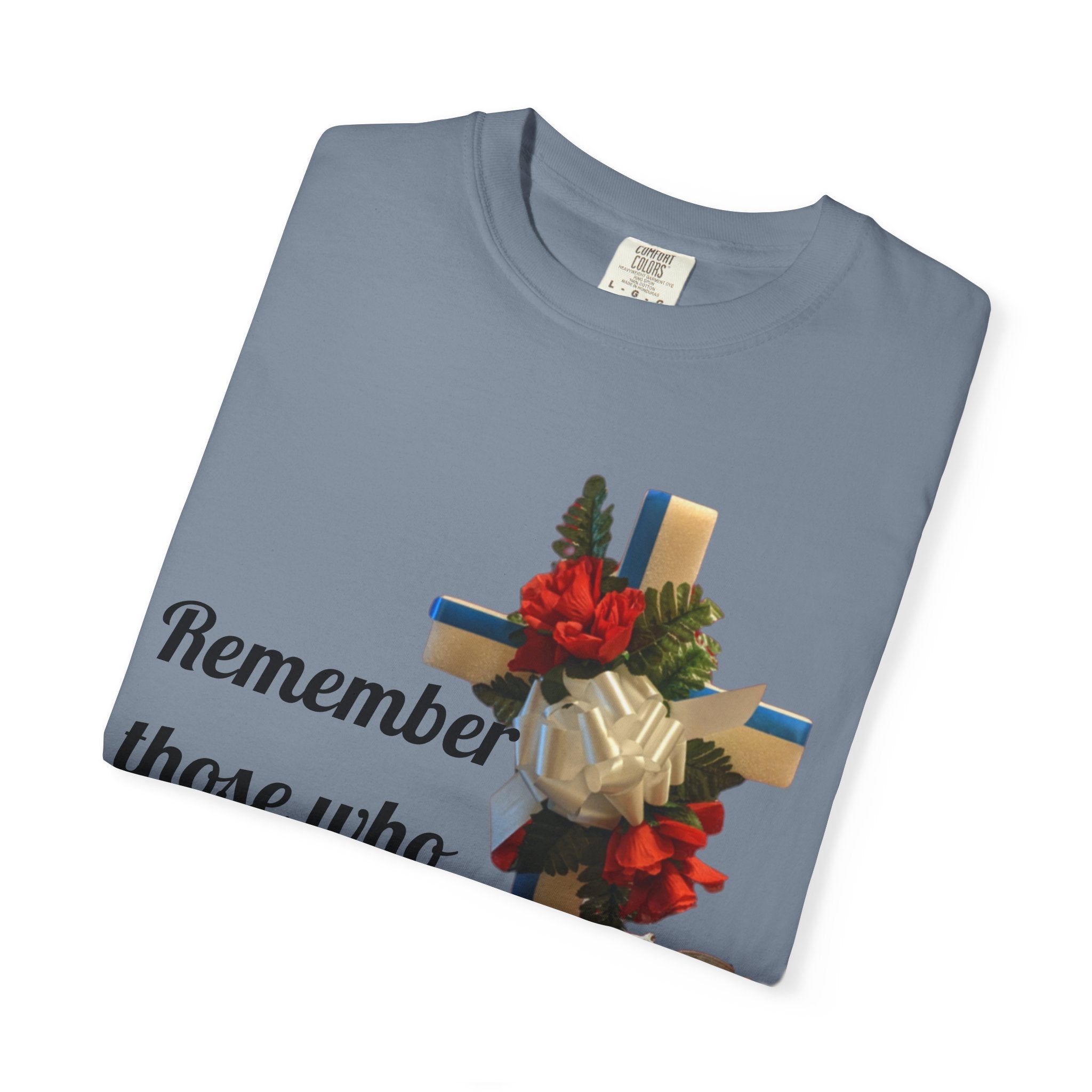 Veteran Tribute T-Shirt — Folded Flag, Cross & Combat Boots