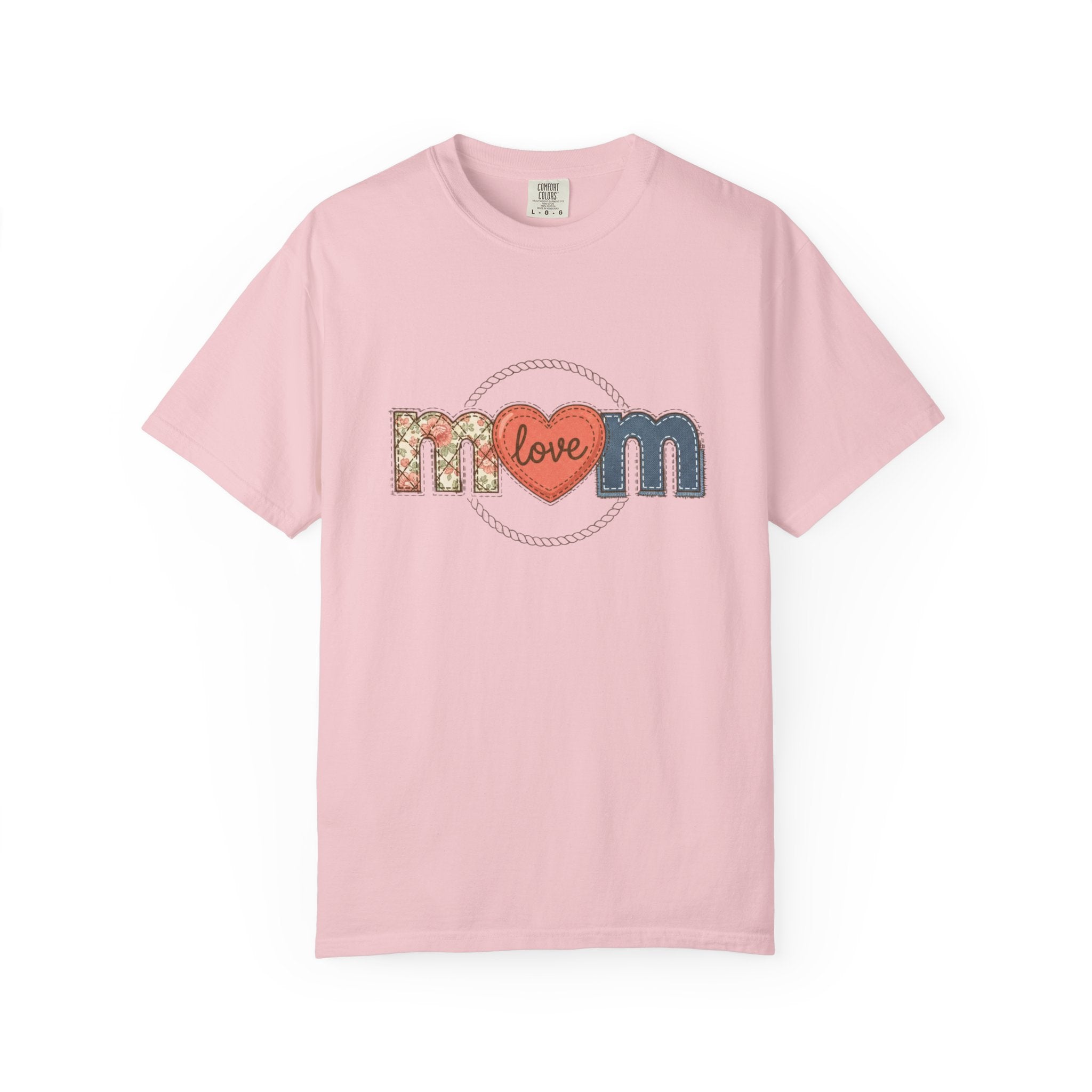 Mom Faux Love T-Shirt –Faux Floral Heart Mother's Day Tee