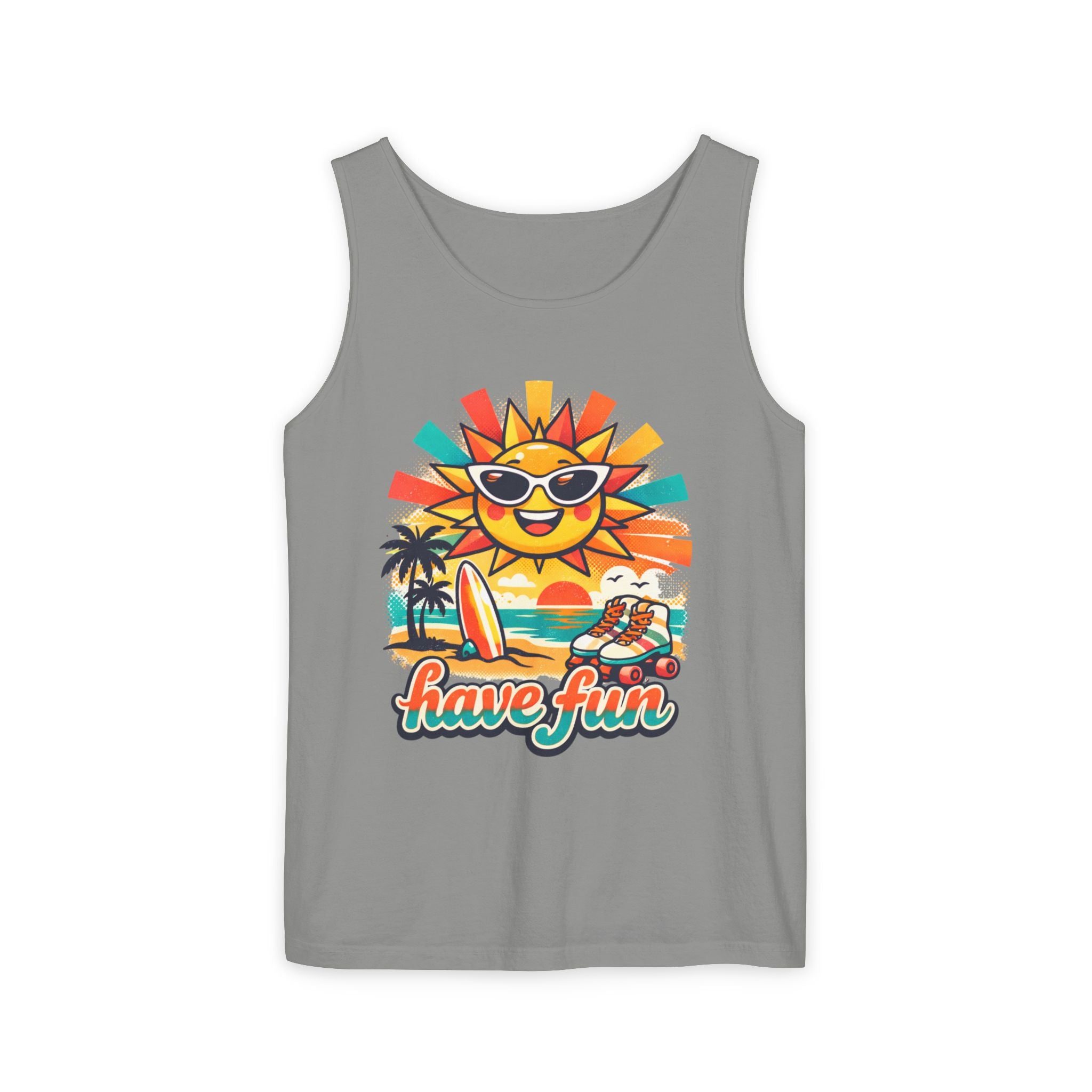 Have Fun Beach Tank Top — Retro Sunglasses Sun Surf Summer Graphic Tank