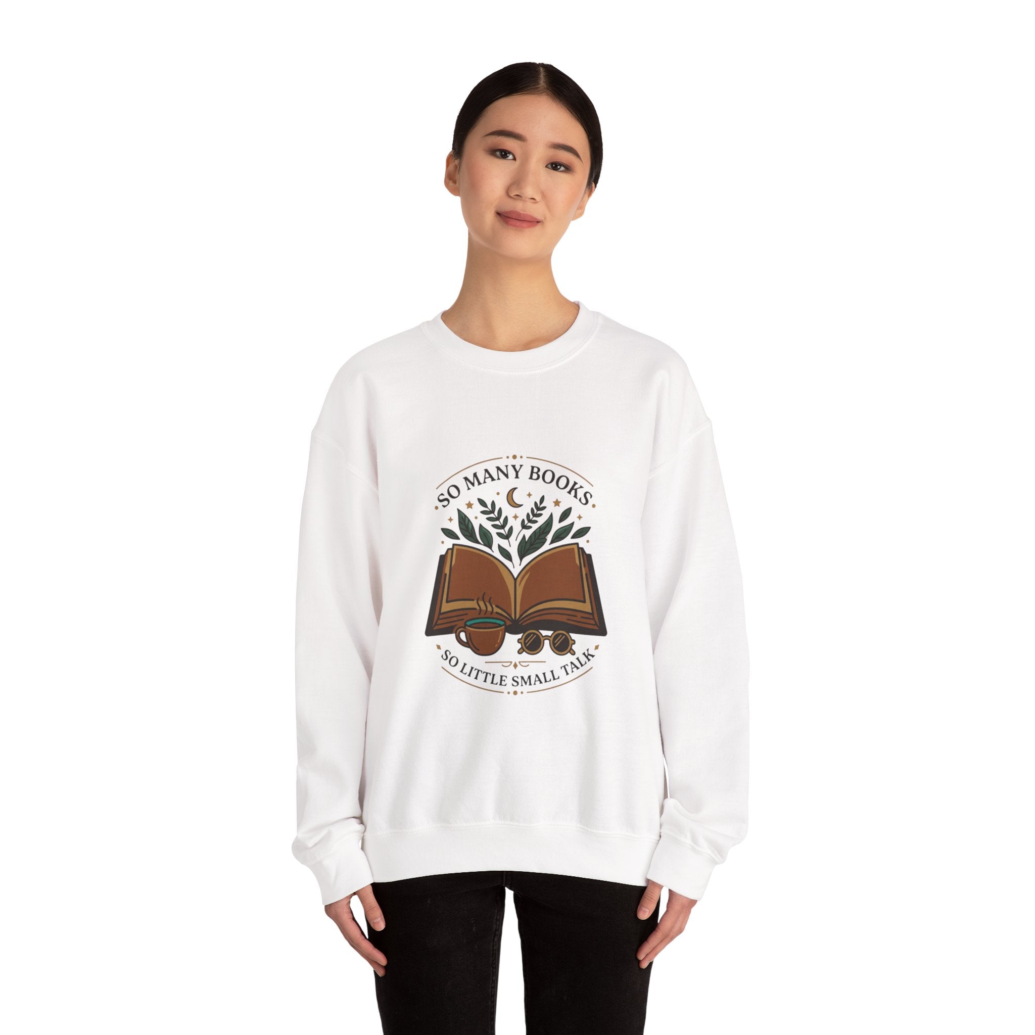 So Many Books Reading Sweatshirt | Book Lover, Cozy Reader