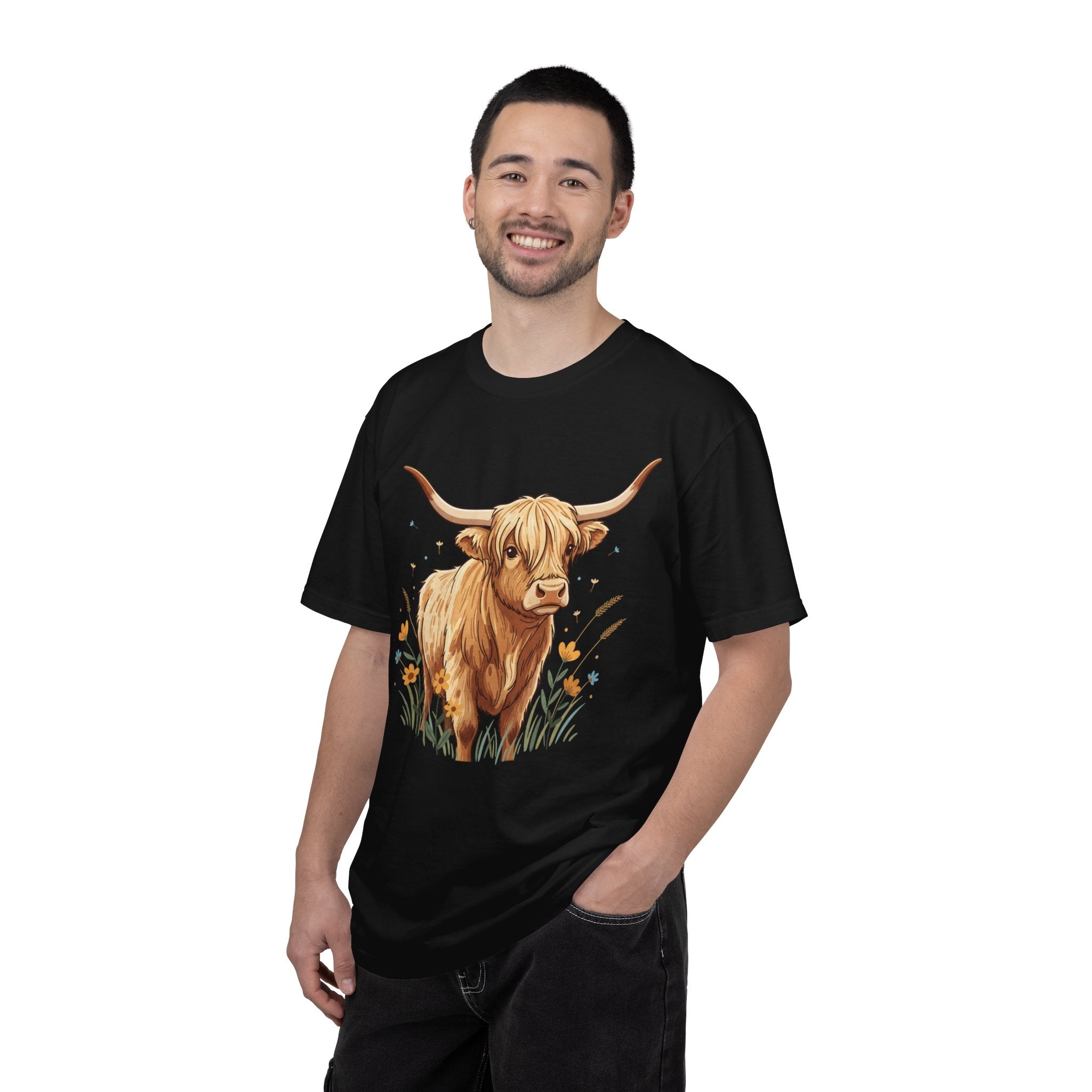 Highland Cow Graphic T‑Shirt — Cute Highland Cattle Tee for Animal Lovers