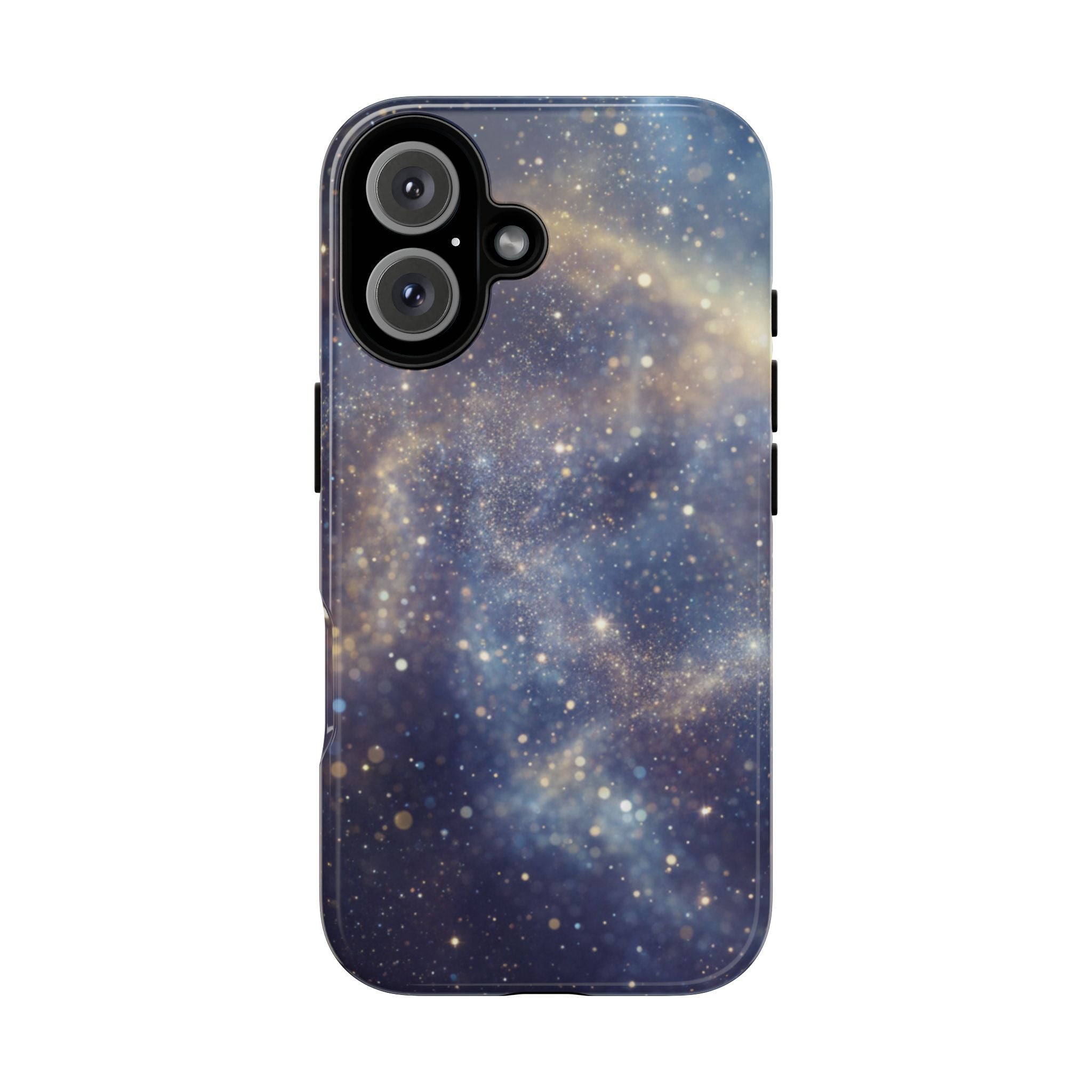 iPhone 16 Galaxy Sparkle Tough Phone Case — Protective Cosmic Nebula Design