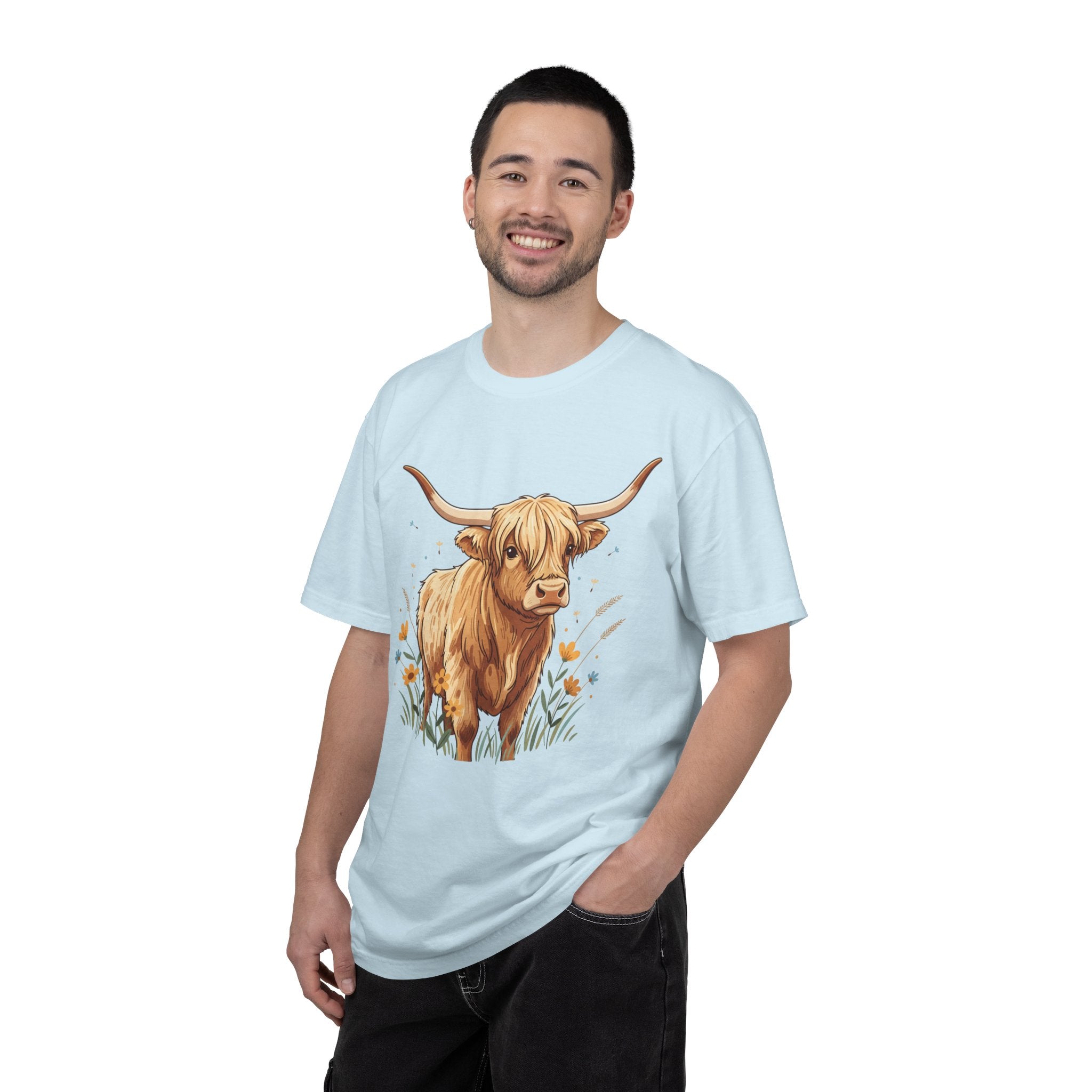 Highland Cow Graphic T‑Shirt — Cute Highland Cattle Tee for Animal Lovers