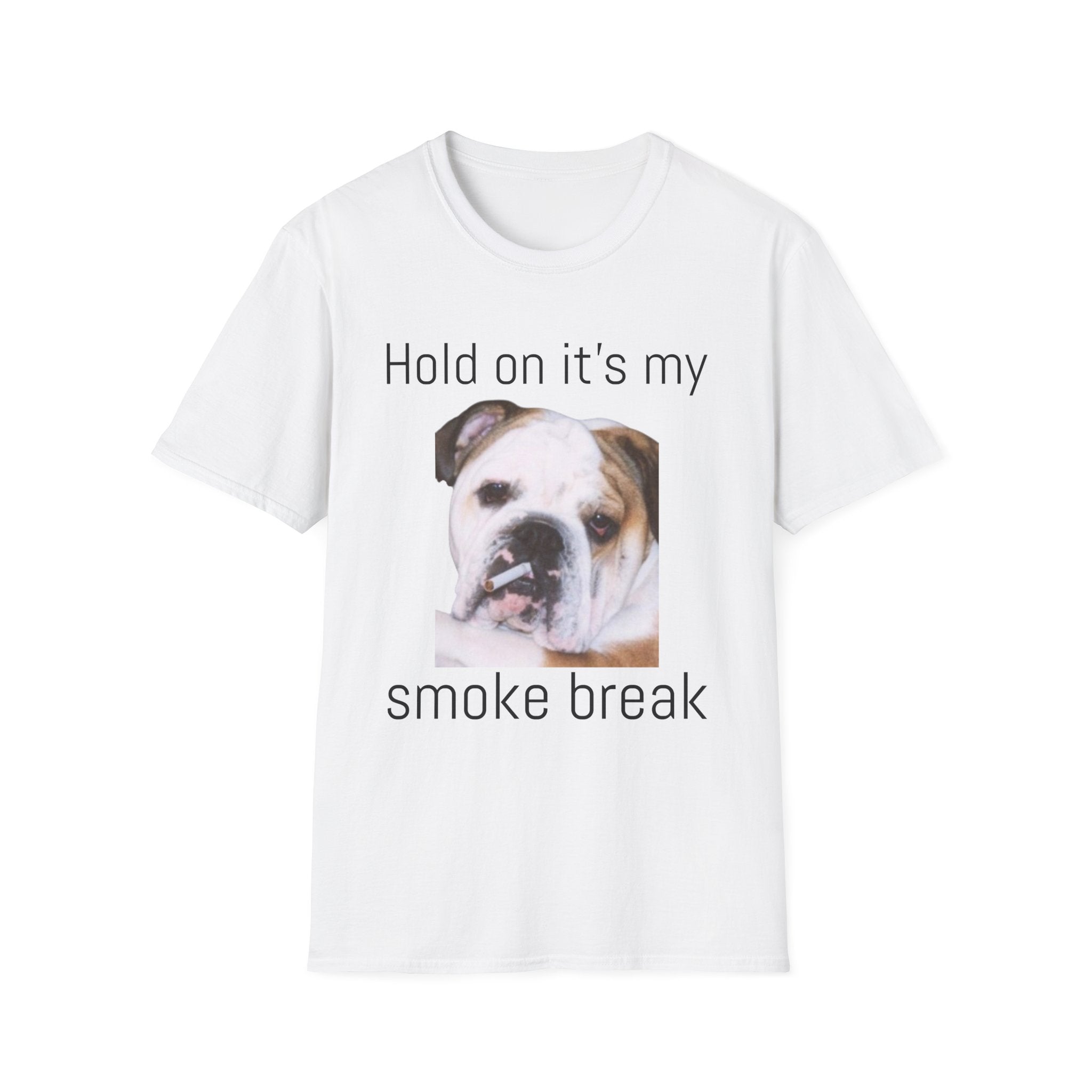 Funny Smoking Bulldog T-Shirt — Humorous Bulldog Graphic Tee