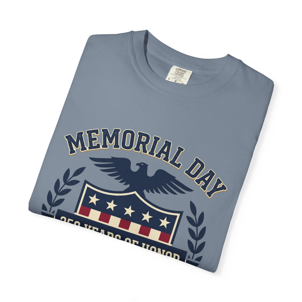 Memorial Day Shield T-Shirt — "250 Years of Honor 1776–2026" Patriotic Tee