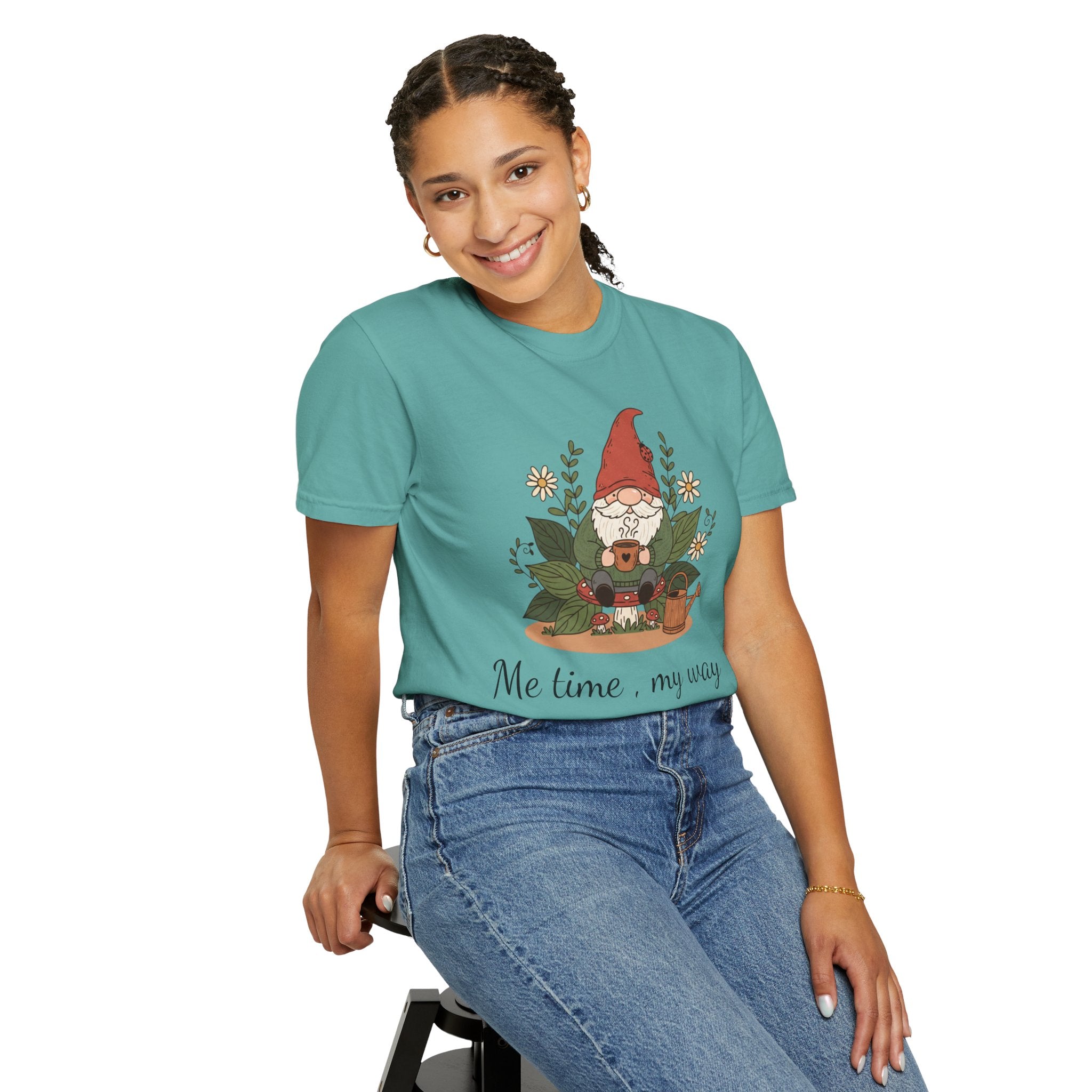 Gnome Garden T-Shirt — Cute Floral Gnome Tee for Gardeners & Nature Lovers