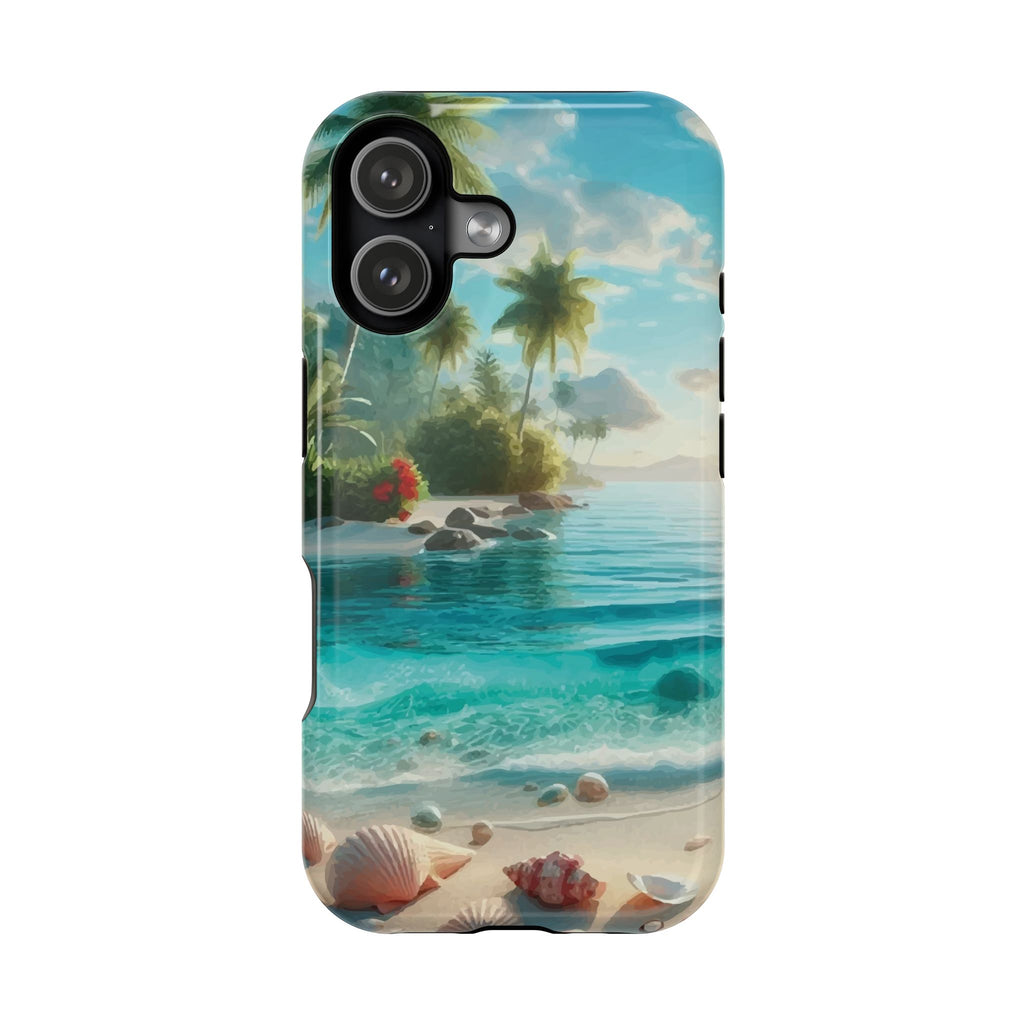 iPhone 17 Tropical Beach Phone Case — Impact-Resistant Ocean Shore Design