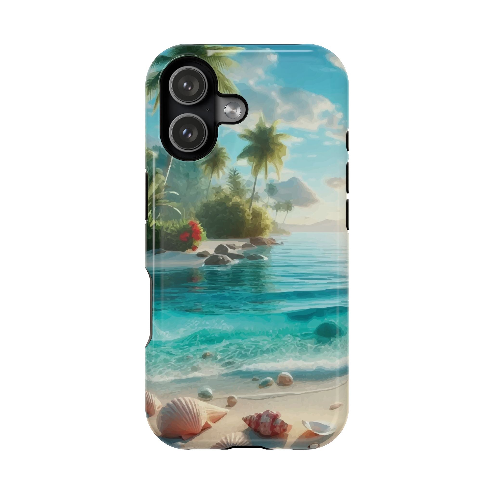 iPhone 17 Tropical Beach Phone Case — Impact-Resistant Ocean Shore Design