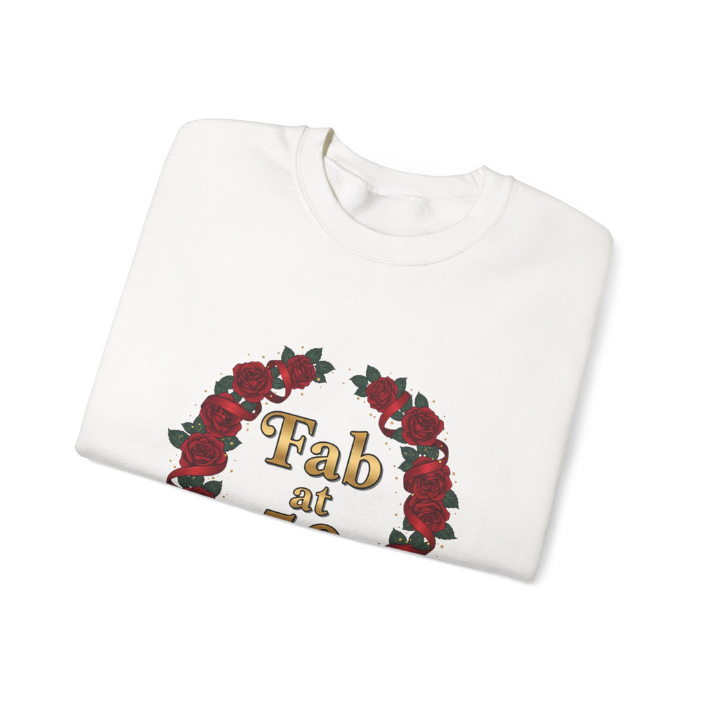 Fab at 50 Rose Wreath Crewneck Sweatshirt