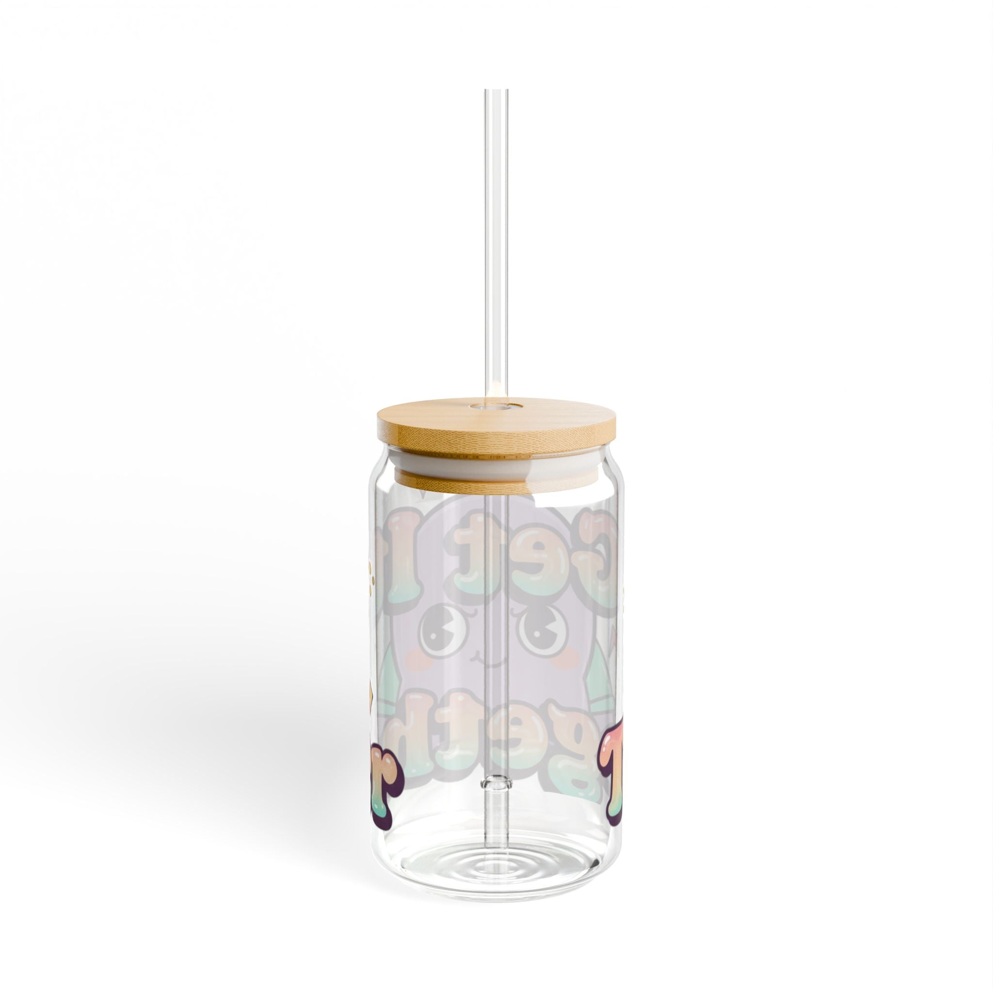 Get It Together Sipper Glass — 16oz Cute Motivational Drink Tumbler with Straw