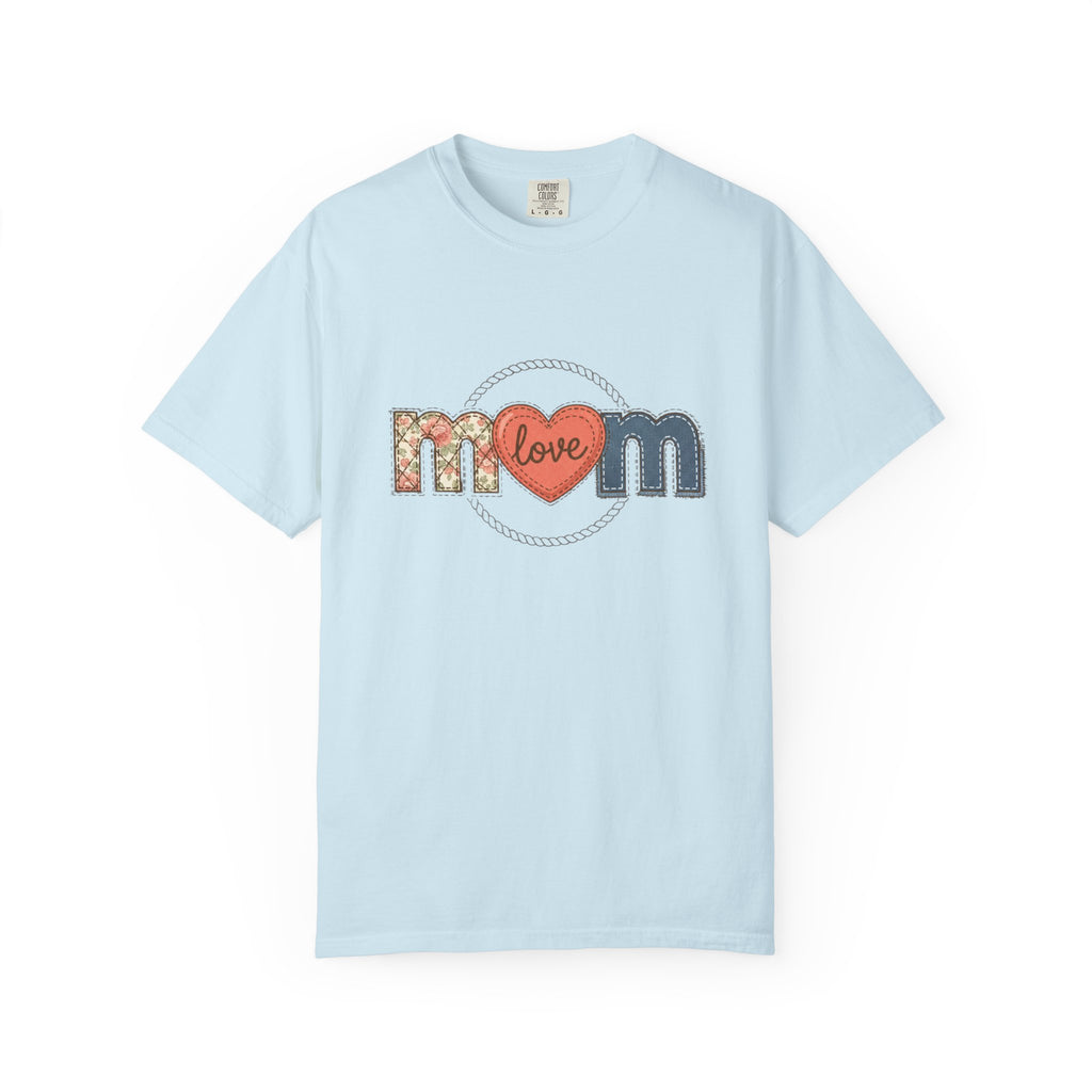 Mom Faux Love T-Shirt –Faux Floral Heart Mother's Day Tee