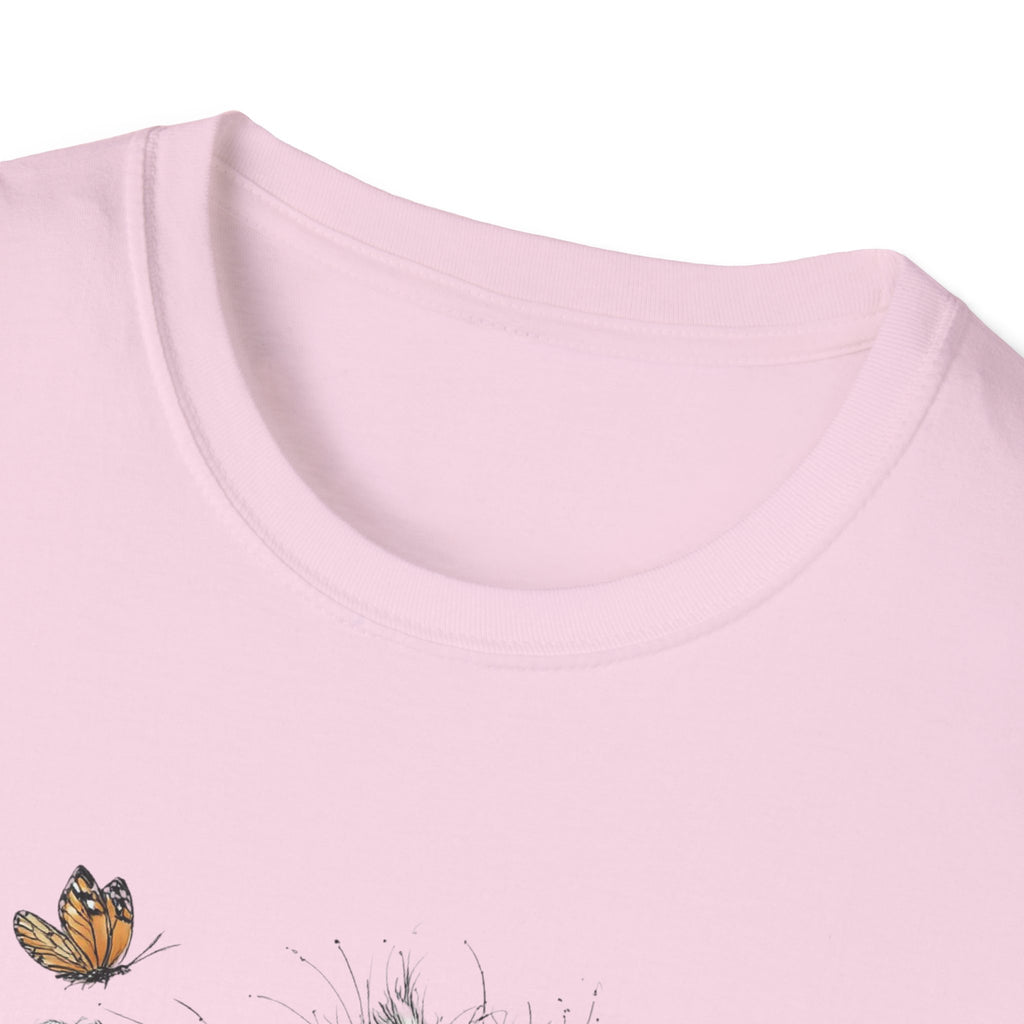Cute Kitten & Butterfly T-Shirt — Adorable Cat Graphic Tee for Cat Lovers