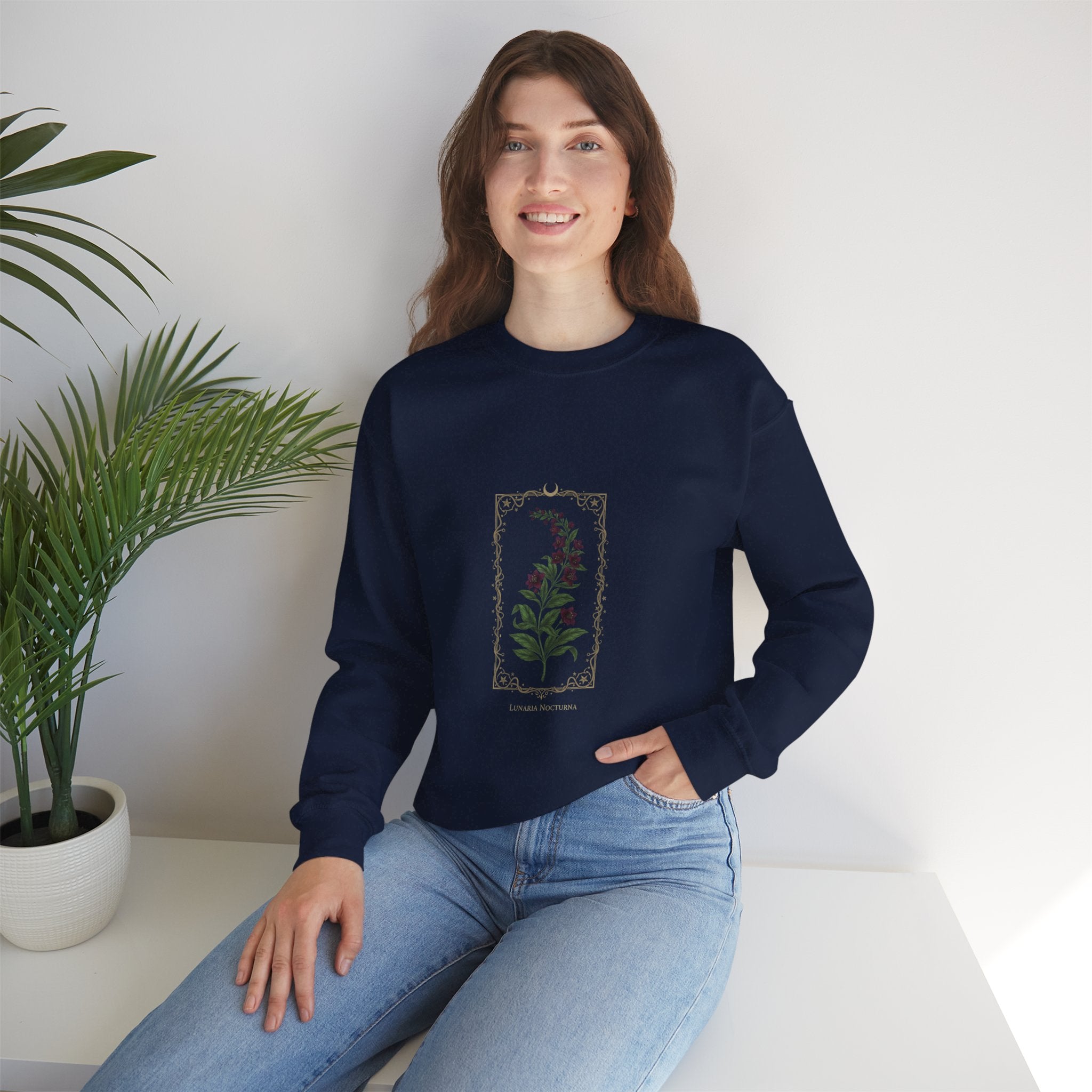 Nightshade Botanical Crewneck Sweatshirt | dark botanical, gothic floral