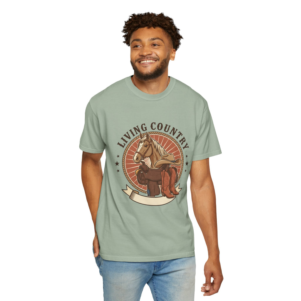 Living Country Horse T-Shirt — Rustic Western Rodeo Graphic Tee