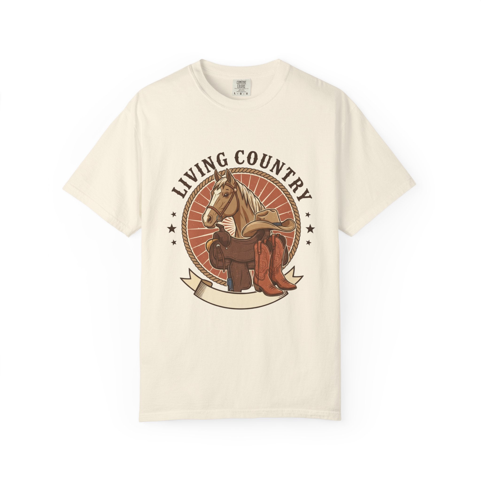 Living Country Horse T-Shirt — Rustic Western Rodeo Graphic Tee
