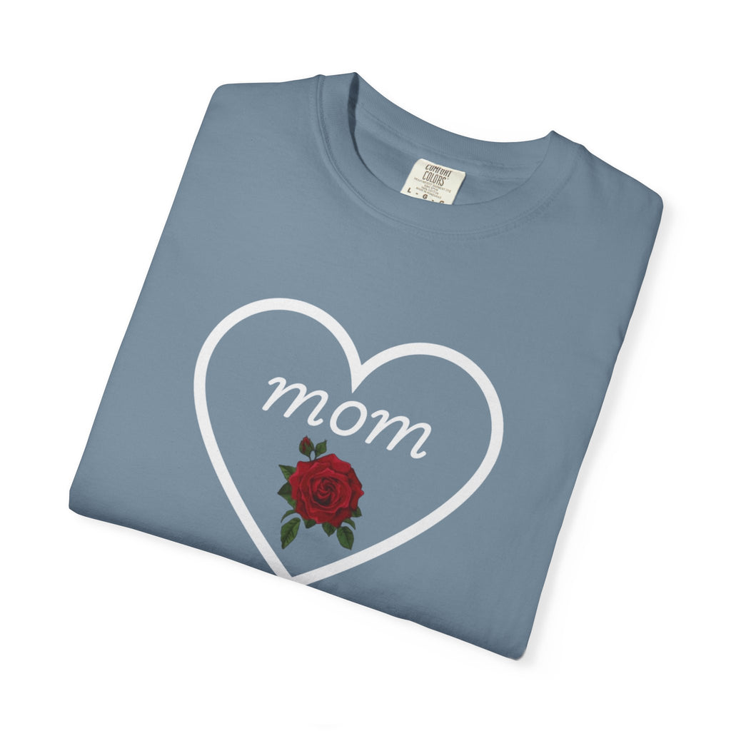 Rose Heart T‑Shirt — Mom Floral Graphic Tee