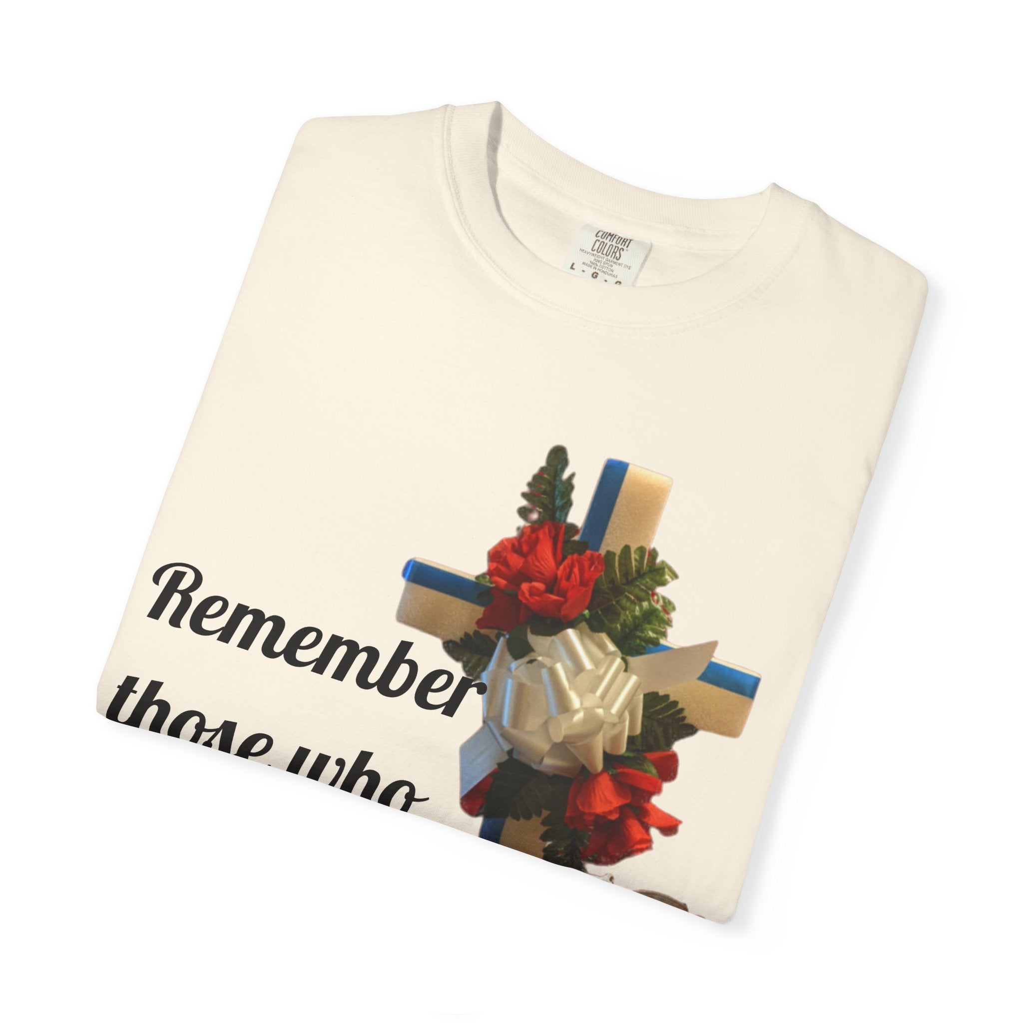 Veteran Tribute T-Shirt — Folded Flag, Cross & Combat Boots