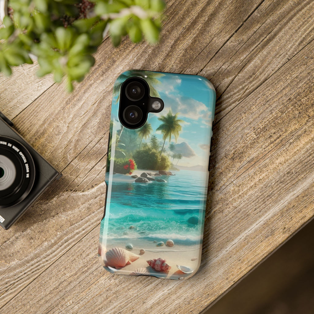 iPhone 17 Tropical Beach Phone Case — Impact-Resistant Ocean Shore Design