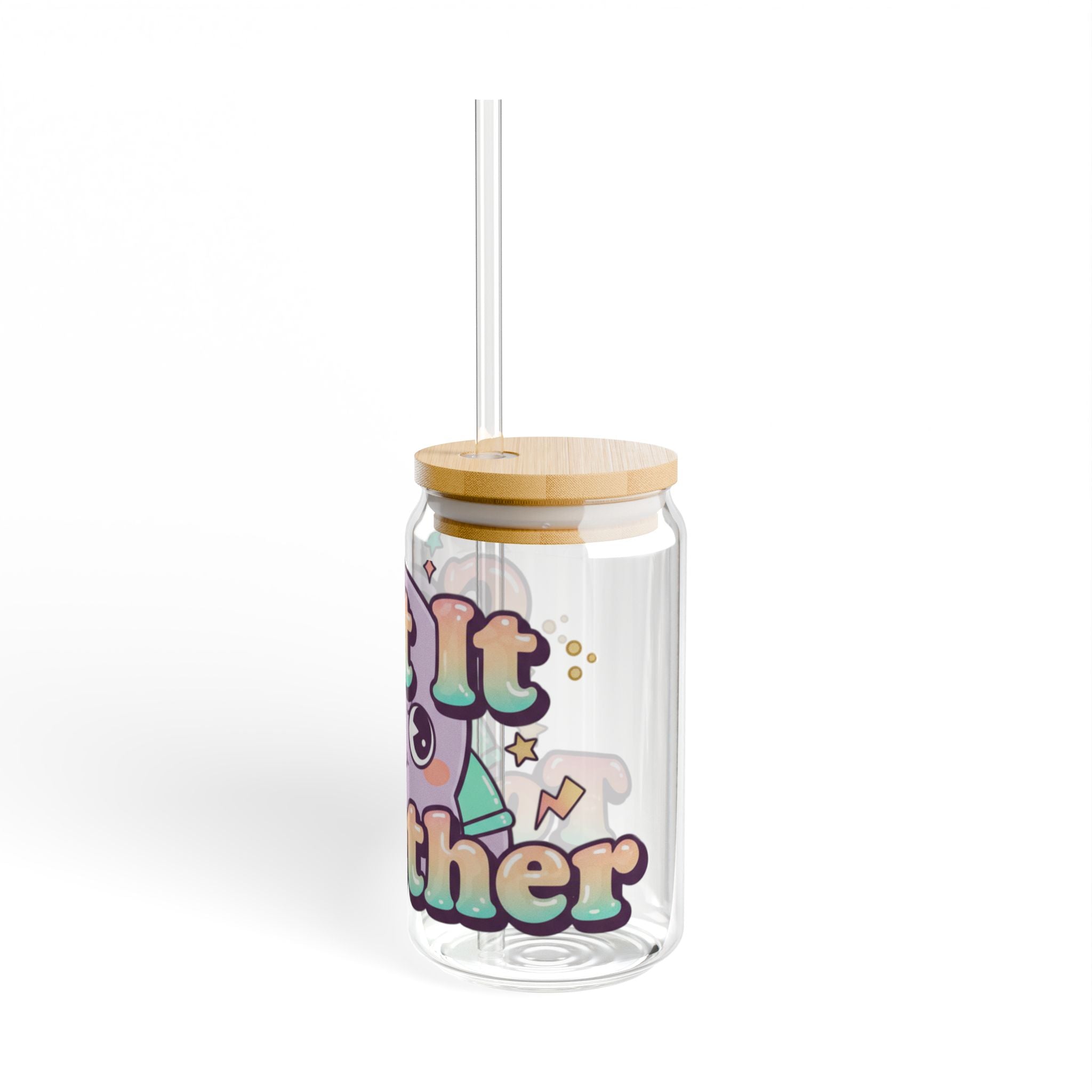 Get It Together Sipper Glass — 16oz Cute Motivational Drink Tumbler with Straw