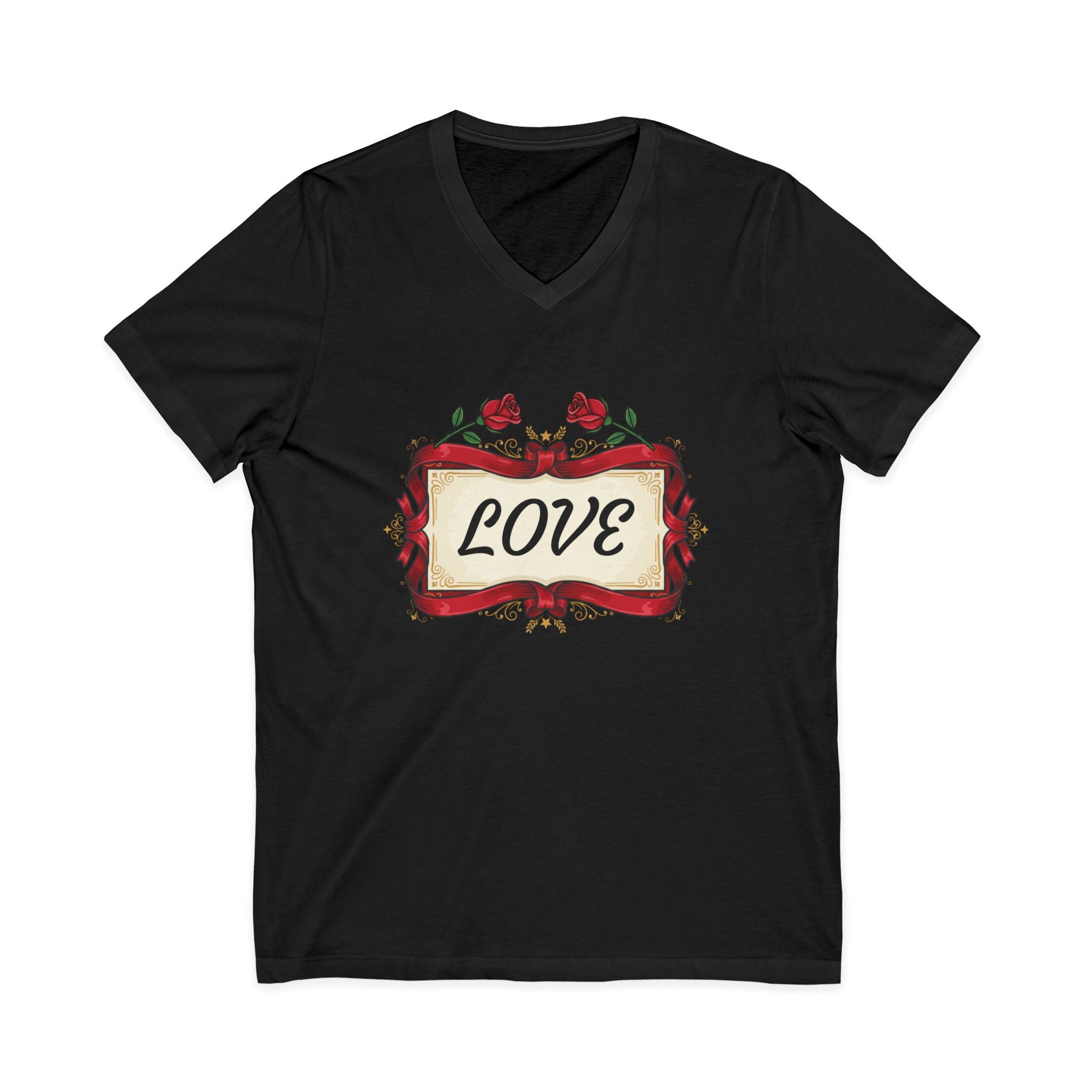 Love Red Roses V-Neck Tee