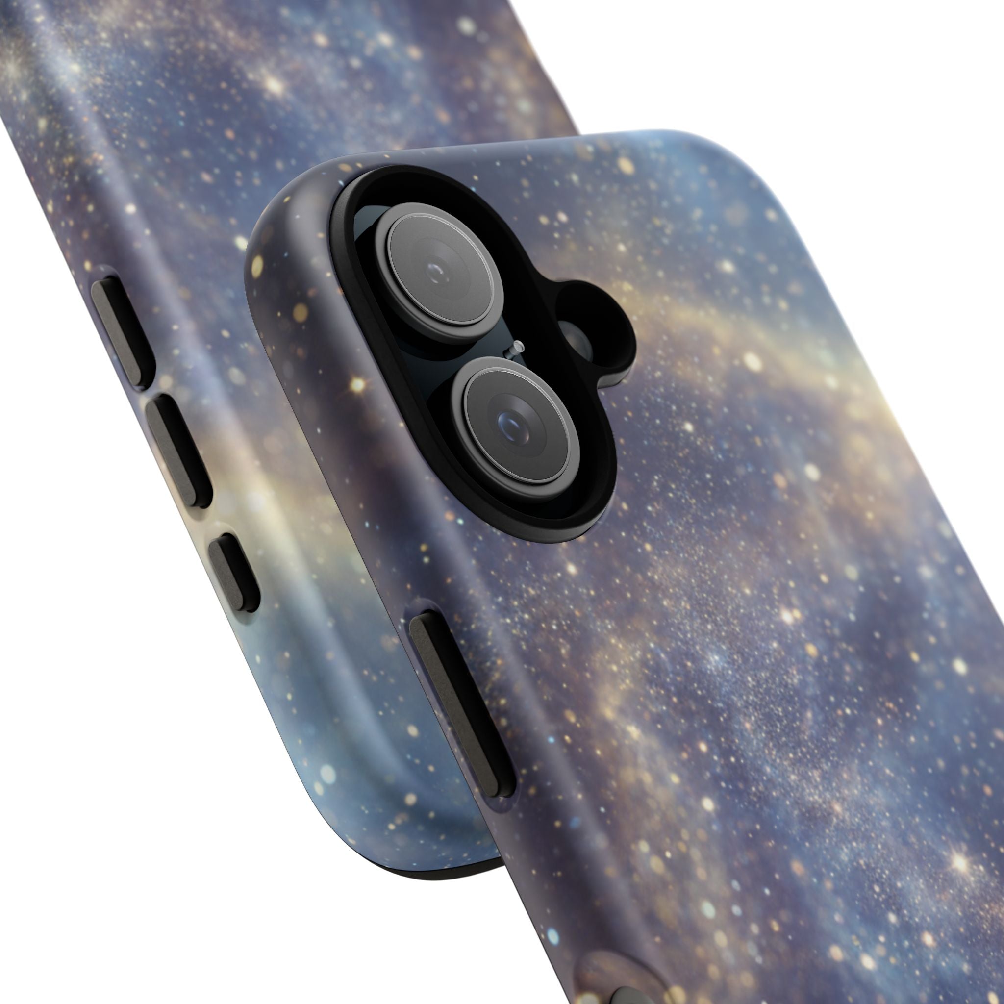 iPhone 16 Galaxy Sparkle Tough Phone Case — Protective Cosmic Nebula Design
